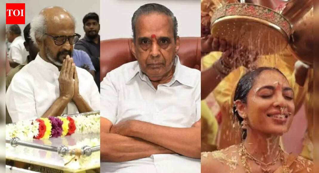AVM Saravanan passes away, Naga Chaitanya–Sobhita Dhulipala celebrate wedding anniversary, Ilaiyaraaja receives Rs 50 lakh compensation: Top 5 South newsmakers of the day
