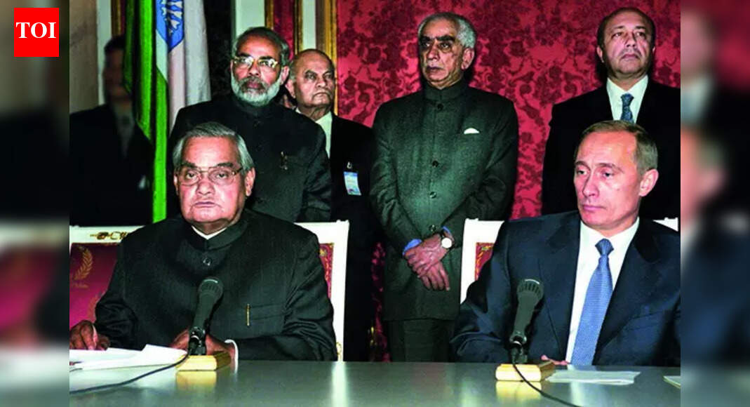 Modi and Putin have a long relationship that goes back almost 25 years. In 2001, Modi had accompanied then PM Vajpayee to Moscow NEW DELHI: Calling PM Narendra Modi his “friend”, “a reliable person”, “a person of integrity” and a good thing to have happened to India, Russian President Vladimir Putin said though there has been a slight dip in purchase of Russian oil by India, the overall trade remains steady, adding that “Russian oil industry considers its Indian counterparts to be very reliable”.In an interview to India Today TV, recorded before he left for India, Putin said US continues to buy nuclear fuel from Russia for its own power plants, including uranimum for reactors, and asked why India should not have the same privilege to buy oil.Putin highlighted defence cooperation with India, emphasising that his country also shares technology, and citing, among other instances, the joint production of BrahMos. On whether nuclear cooperation is going to be on the table during the talks with Modi Friday, Putin responded in the affirmative and gave the example of Kudankulam nuclear plant in Tamil Nadu while emphasising Russia’s expertise in developing small nuclear power plants — something that India is keen on.PM Modi welcoming Putin at the airport on Thursday was a rare gesture, following which the two travelled in a Japanese SUV, and not the Range Rover Modi uses, to the PM’s residence. Earlier this year in Tianjin, they had a 45-minute meeting in Putin’s car on their way to the venue of their bilateral meeting on the margins of SCO summit.Modi has in the past greeted on the tarmac only leaders he has personally bonded well with, including ex-US presidents Barack Obama and Donald Trump (first term), ex-Bangladesh PM Sheikh Hasina, French President Emmanuel Macron, Israeli PM Benjamin Netanyahu, ex-Japanese PM Shinzo Abe and leaders of Gulf countries like Saudi Arabia, Qatar and UAE.“Delighted to welcome my friend, President Putin to India. Looking forward to our interactions later this evening and tomorrow. India-Russia friendship is a time tested one that has greatly benefitted our people,” Modi posted on X.In the meeting on Thursday, ahead of the annual summit, the two discussed ways to further strengthen the special and privileged strategic partnership, along with regional and global issues. In several rounds of meetings that the two will have over two days, Modi is expected to reiterate his message for an early end to the war as India walks a diplomatic tightrope in its relations with Russia on one hand and US and EU on the other.India is working to sign an FTA with EU next month and has also invited EU leaders for Republic Day celebrations. Brussels would be closely watching the summit on Friday as it doesn’t want to see any outcome that could create friction with India.According to govt sources, the Putin visit will go a long way in strengthening economic co-operation. Putin is travelling with a large group of business persons. Ten govt-to-govt agreements in areas like healthcare, trade, economy, mobility and culture are expected to be signed. India also expects to improve the trade deficit with Russia that has shot up because of India’s oil trade with Russia.End of ArticleFollow Us On Social MediaVideos“Never Going With RJD Again” Nitish Kumar’s Sharp Swipe At RJD Bloc In AssemblyPM Modi Welcomes President Putin With Warm Hug Ahead Of India-Russia SummitHugs, Handshakes & High Diplomacy: Modi-Putin Bond Defines India-Russia SummitShashi Tharoor Says Strengthening Russia Ties Won’t Affect Relations With US, China‘Light Of My Life’ Swaraj Kaushal Passes Away At 73; Daughter Bansuri Pays Heartfelt TributePM Modi Breaks Protocol, Receives Vladimir Putin With A Hug, Shares Car In Big India-Russia MomentPutin Visit To Boost India-Russia Trade To New Highs, Says WTC ChairmanPiyush Goyal Hails Russia As India’s Trusted Friend, Urges Removal Of Trade BarriersIndia And Russia Boost Military Ties As Rajnath Singh Highlights Strategic Tech PartnershipAfghanistan FM Muttaqi Defends India Ties, Slams Pakistan Over Deoband Row And Shifting Accusations123PhotostoriesVijayashanti, Pratighatana and Karthavyam; Fearless women taking on corrupt power in fiery Telugu classicsVikrant Massey on underdog stories and complex heroes; Nuanced characters that highlight his versatile talentNutrition fact of the day: How much protein do I need to consume in a day?6 types of winter Halwas from the bylanes of Purani DilliWhat Déjà Vu really means in spirituality; some interpretations will leave you shocked5 workouts proven to boost heart health and longevityNature’s rainbow feathered wonders: 5 colourful birds that paint the sky as they fly5 love quotes from Jane Austen that feel like a warm hug on a winter evening5 foods you should not cook in an iron kadhaiThe Spiritual Meaning of Angel Numbers You Keep Seeing123Hot PicksIndigo Flight DelayPutin India VisitWorld NewsGold rate todaySilver rate todayPublic Holidays NovemberBank Holidays NovemberTop TrendingStephen Curry WifeNBA Trade RumorsRaKai Walmart IncidentCandace OwensNHL Trade RumorDak PrescottTravis KelceKobe BryantLuka DoncicGolden State Warriors vs Philadelphia 76ers