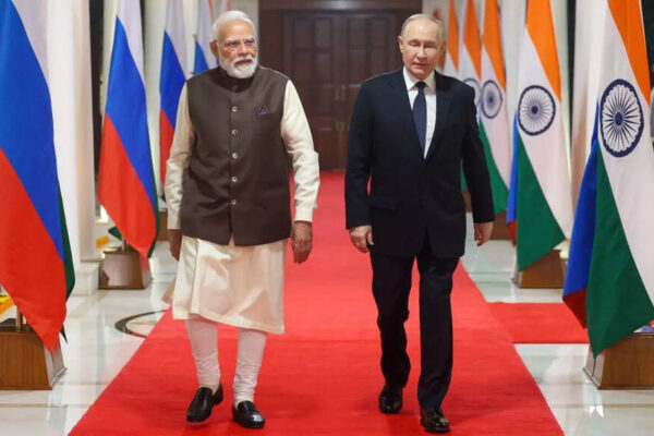 Prime Minister Modi and President Putin held crucial talks, with India asserting it’s not “neutral” on the Ukraine war, advocating for peace.  Modi highlighted continuous contact and trust during the crisis. Putin briefed on peace efforts, acknowledging India’s profound support and personal attention from the PM.  Discussions also covered space and AI advancements. PM Modi and Russian President Vladimir Putin at Hyderabad House in Delhi NEW DELHI: Prime Minister Narendra Modi and Russian President Vladimir Putin held bilateral talks on Friday, the second and final day of the Russian leader’s two-day state visit — his first trip to India since December 2021 and his first since the Ukraine war erupted in February 2022.Click here for live updatesThe visit is part of the 23rd India–Russia Annual Summit, with several other engagements also on the agenda.Putin arrived in Delhi on Thursday evening, with PM Modi breaking protocol to receive him at Palam airport. The two leaders then proceeded to the prime minister’s residence at 7, Lok Kalyan Marg for a private dinner.Here are top developments from day 2 of Putin’s visit:During the talks at Hyderabad House, PM Modi told President Putin that India is not “neutral” on Ukraine war. “Whenever I had an interaction with the world leaders, in detailed discussions, I always said that India is not neutral. India has a side and that side is of peace. We support all efforts for peace and we stand shoulder-to-shoulder with all efforts for peace,” PM Modi said.The prime minister emphasised that the two leaders have remained in continuous contact throughout the Ukraine crisis. “As a true friend, you kept us informed at every step. I believe that trust is a great strength,” he remarked.The PM further expressed optimism that the world would soon be freed of “worries,” saying, “From Covid till date, the world has gone through several crises. We hope that very soon, the world will be freed of worries and a new hope will rise for the global community in the right direction.”Putin briefed PM Modi on ongoing efforts to end the war, saying Russia and several of its partners were working toward a “possible peaceful settlement.” “Thank you for your attention to finding solutions to this situation. Our ties are deeply rooted in history, but it is not the words that matter — it is the substance, which is very profound. We truly appreciate that, and the fact that you, as prime minister, give this your personal attention,” he added.The Russian leader also pointed to the work done over the past years to develop the India-Russia relationship, particularly in the fields of space exploration and artificial intelligence.From India’s side, besides the PM, the meeting was attended by External Affairs Minister S Jaishankar, NSA Ajit Doval, the PM’s principal secretary Shaktikanta Das, and other top officials.Earlier on day 2, Putin was welcomed by President Droupadi Murmu at Rashtrapati Bhavan, where he was accorded tri-service guard of honour.He also visited Raj Ghat to pay tribute to Mahatma Gandhi and left remarks in the visitors’ book. A dinner has been organised for him at Rashtrapati Bhavan, after which he is scheduled to depart for Moscow around 9:30 pm.About the AuthorTOI News DeskThe TOI News Desk comprises a dedicated and tireless team of journalists who operate around the clock to deliver the most current and comprehensive news and updates to the readers of The Times of India worldwide. With an unwavering commitment to excellence in journalism, our team is at the forefront of gathering, verifying, and presenting breaking news, in-depth analysis, and insightful reports on a wide range of topics. The TOI News Desk is your trusted source for staying informed and connected to the ever-evolving global landscape, ensuring that our readers are equipped with the latest developments that matter most.”Read MoreEnd of ArticleFollow Us On Social MediaVideosPM Modi Sends Big Message On Ukraine As He Tells Putin India Supports Peace Not Neutrality TodayModi, Murmu Host Putin With Guard Of Honour, Rajghat Tribute Ahead Of High-Stake India-Russia SummitRBI Slashes Rates After Rupee Fall, Boosts Liquidity And Lifts India’s GDP Forecast To 7.3%No Extension To Waqf Registration Deadline, Rijiju Reiterates Citing Parliament And SC MandateMassive Outrage Over IndiGo Chaos, Over 600 Flights Cancelled In India’s Biggest Aviation CrisisPak President Zardari Approves Asim Munir As The First Chief Of Defence Forces Amid Power TensionsPM Modi, Putin Share Another Car Ride, Russian President Says It Was His Idea To Show FriendshipPutin Sends Strong Message Backing India’s Anti-Terror Stand, Hails Modi For Rising Global Influence“Never Going With RJD Again” Nitish Kumar’s Sharp Swipe At RJD Bloc In AssemblyPM Modi Welcomes President Putin With Warm Hug Ahead Of India-Russia Summit123PhotostoriesDelhi–Mumbai Expressway’s big capital push: Final 9km link edges toward June milestone‘Big Boss 19’: Amaal Mallik’s ‘Gerua’ performance to Tanya Mittal’s imaginary husband, most hilarious moments of this seasonBirth Number 1 : Personality Trait, Lucky Number, Lucky Color and Lucky Gemstone8 varieties of fish that thrive the longest in aquariumsWhat happens to the body if you drink 2 teaspoon of olive oil dailyJapan’s lunchtime habits could change your health forever: 5 tips to learnRoutes, rakes, and ridership woes: Chennai lines up second AC suburban train for 2026The egg effect: 7 surprising health benefits of eating eggs daily in womenCardiologist lists 6 daily foods that can lower cholesterol and protect your heartIndiGo Cancellations Trigger Mumbai Airport Chaos: Stranded Passengers, Crowded Gates, Costly Tickets123Hot PicksIndigo Flight DelayPutin India VisitWorld NewsGold rate todaySilver rate todayPublic Holidays NovemberBank Holidays NovemberTop TrendingAUS vs ENG LiveLos Angeles LakersJoe RoganCandace OwensAryna SabalenkaDak PrescottTravis KelceKobe BryantJohan OviedoJohan Oviendo