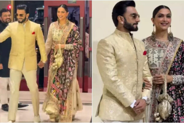 ‘Dhurandhar’ star Ranveer Singh and Deepika Padukone arrive hand-in-hand at an event in Mumbai, flaunting their regal avatars