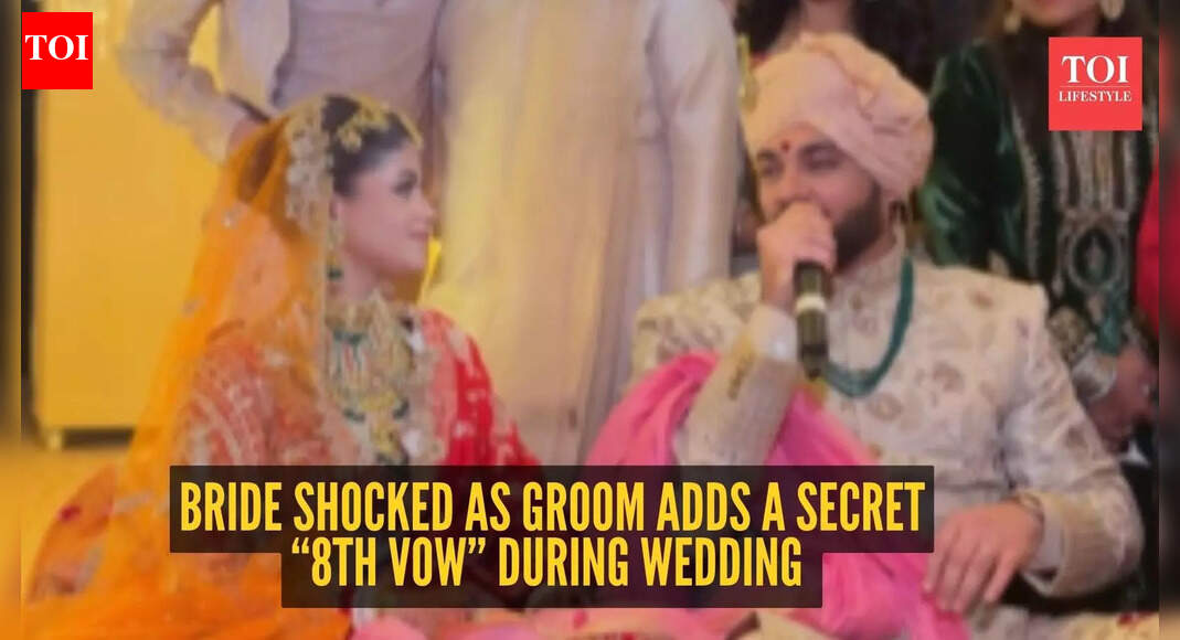 “Swikaar Hai!” Bride says ‘Yes’ to groom’s funny 8th vachan, internet can’t stop laughing |