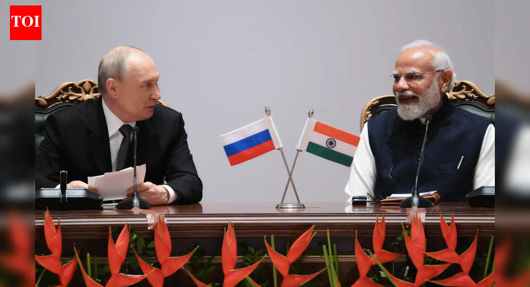 Prime Minister Narendra Modi (R) and Russian President Vladimir Putin (PTI photo) New Delhi: India and Russia on Friday vowed to scale up bilateral trade to 0 billion by 2030, with PM Narendra Modi saying the target could be ach-ieved “well ahead of schedule”.”Considering the tremendous potential in our partnership, I am confident that we will achieve this target well ahead of schedule. We are making rapid progress towards this goal,” Modi said, recalling the target of 0 billion that he and President Vladimir Putin had set last year. The two leaders were speaking at the India-Russia Business Forum.Modi said India and Russia could jointly drive growth in the Global South with India’s leadership in affordable EVs, two-wheelers and CNG mobility and Russia’s strength in advanced materials, and could collaborate in vaccine development, cancer therapy and automotive components.The PM said both countries were “actively working” towards the early conclusion of the Free Trade Agreement with the Eurasian Economic Union – comprising Russia, Armenia, Belarus, Kazakhstan and Kyrgyzstan.Putin said Moscow wanted to deepen cooperation across security, economy, trade and culture. “What we want is the development of our multi-faceted relations with India in various fields,” he said. Russian companies, he added, were ready to “increase manifold” their purchases of Indian goods and services.He stressed that free trade would require resilient payment systems and insurance mechanisms, an issue that has complicated settlements since financial sanctions on Russia. Putin said Russia was looking to expand energy cooperation with India and ready to ensure uninterrupted fuel shipments. Moscow, he said, was open to joint work on small modular reactors and even floating nuclear power plants. He also wanted to enhance industrial cooperation with a focus on new technologies such as AI.The first round of talks on FTA between India and the Russia-led Eurasian Economic Union began last week. India wants to increase the composition of products in its trade basket with Russia as India exported goods worth .9 billion to Russia in 2024-25, while importing goods worth .8 billion, primarily crude oil and petroleum products, with a trade imbalance of  billion.End of ArticleFollow Us On Social MediaVideos”Next Year in Russia…” Deputy PM Manturov Urges Indian Companies to Expand Bilateral Trade”Ordinary Indians Pay Price” Rahul Gandhi Calls Indigo Chaos The ‘Cost Of Monopoly Model’India, Russia Renew Call for Inclusive UN Security Council Structure: MEAPutin Says Russia Didn’t Come Only for Energy, Seeks Bold Multifaceted Partnership with IndiaCentre Orders High-Level Probe As IndiGo Flight Operations Set To Normalise In 3 DaysImran Khan Tagged ‘Security Threat’ As Pakistan Army Launches Fiercest Public Attack In Years‘Not Here Only For Energy’: Putin Seeks Broader India-Russia PartnershipPM Modi Urges Putin To Build New Economic Axis As India Becomes Emerging Skilled Capital Of WorldSpiceJet Chairman Ajay Singh Calls IndiGo Crisis ‘Unfortunate’, Offers 100 Extra FlightsPakistan Supports China’s Arunachal Lie As Putin Meets Modi Amid Major India Russia Cooperation123PhotostoriesVijay Deverakonda, Pelli Choopulu and Arjun Reddy; Breakthrough performances that redefined the Telugu lover boyRajesh Khanna-Dimple Kapadia, Saif Ali Khan-Kareena Kapoor Khan; Bollywood marriages spanning age gapsLifestyle expert shares five ‘safe’ ways to drink alcohol if at all one should8 common mistakes people make while making rotis and easy fixes9 fiber-rich dishes made with flattened rice (poha) for breakfastBigg Boss 19: Shehbaz Badesha calls Tanya Mittal fake and irritating; breaks silence on father being trolled for ‘overly friendly’ behaviour with female contestantsAdrian Chiles’ skin cancer diagnosis: How he spotted the symptoms that made all the differenceHow Bhagavad Gita can heal unknown childhood trauma and unlock blockages for success in lifeNutrition fact of the day: Greek yogurt has twice the protein of regular yogurt5 clever animals that deceive predators by playing dead123Hot PicksIndigo Flight DelayPutin India VisitWorld NewsGold rate todaySilver rate todayPublic Holidays NovemberBank Holidays NovemberTop TrendingLos Angeles Lakers vs Boston CelticsNBA trade RumorsOmarion HamptonCandace OwensAryna SabalenkaTrey BensonTravis KelceGeorge PickensStefon DiggsTaylor Swift