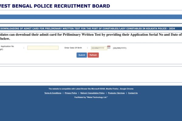 Kolkata Police Constable admit card 2025 released: Check direct link to download hall ticket here