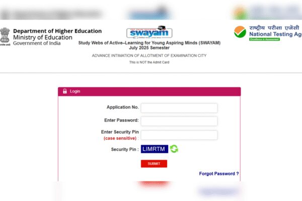 NTA SWAYAM July 2025 exam city intimation slip released: Check direct link and key details here