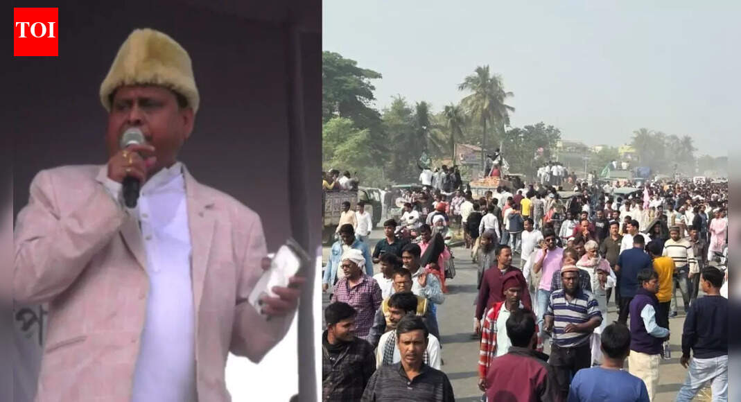 Suspended TMC MLA Humayun Kabir lays foundation stone for ‘Babri Masjid’