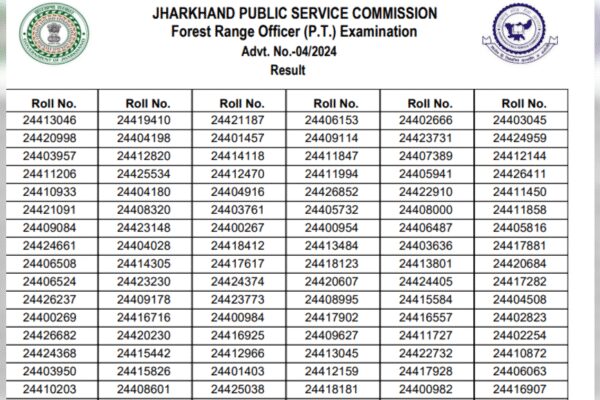 JPSC Forest Range Officer PT result 2025 released at jpsc.gov.in: Direct link to download here