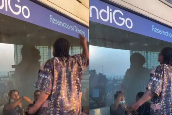 IndiGo cancellations: Foreigner loses cool, climbs atop counter at Mumbai airport; watch