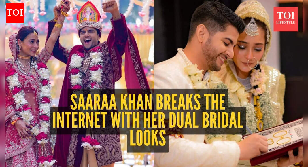 Two traditions, two iconic outfits: Saaraa Khan nails both her Vivah and Nikah looks