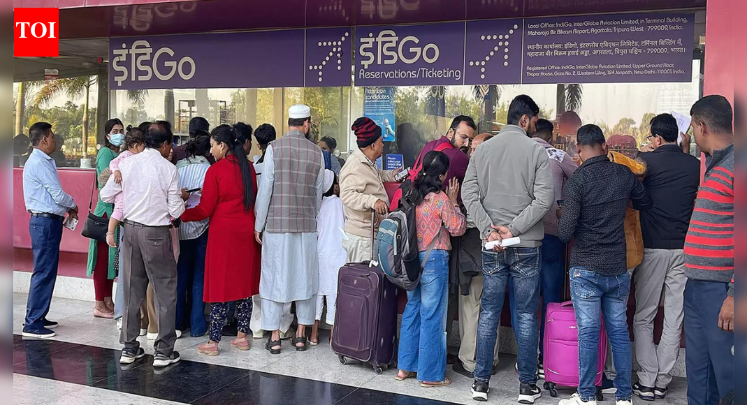 NEW DELHI: IndiGo flight disruptions have entered their sixth day, with the airline expecting to stabilise operations by December 10. The ongoing crisis has caused widespread inconvenience, as cancellations, flight delays, and other major operational issues have left multiple passengers across major cities stranded at airports.However, the airline has announced plans to operate over 1,500 flights by the end of the day and assured that refunds are being processed fully.Here are the top developmentsIndiGo Fiasco: Civil Aviation Minister Slams Rahul Gandhi’s ‘Monopoly Model’ RemarkMultiple flights cancelled across citiesIndiGo cancelled 650 flights on Sunday and plans to operate 1,650 of its 2,300 daily flights on December 7, as disruptions entered their sixth consecutive day. More than 220 flights were cancelled across the Delhi and Mumbai airports, even as efforts continued to stabilise operations. The ongoing crisis has led to hundreds of cancellations and delays in recent days, causing significant hardship for thousands of passengers.According to news agency PTI, at least 112 flights were cancelled at Mumbai airport and 109 at Delhi airport on Sunday. This follows a turbulent few days for the airline. After cancelling around 1,600 of its 2,300 daily flights on Friday, disruptions eased slightly on Saturday, with cancellations dropping to approximately 800.IndiGo also cancelled nine flights at the MBB Airport on Sunday, an airport official confirmed. “Due to the ongoing problem, IndiGo has cancelled nine scheduled flights, including both arrivals and departures, from MBB Airport on Sunday. It will, however, operate two flights as scheduled,” MBB Airport Director KM Nehra said.Passengers lose their coolThousands of passengers remain affected due to massive cancellations, delays and other operational issues. Many passengers lost their temper with the ground staff at the airports. Various videos circulating online show passengers getting aggressive with staff.Flyers across various airports also shared accounts of getting stuck at the airport, disrupting their plans. A passenger at the Delhi airport shared how he was expected to return on Friday but was stuck at the Patna airport only touched down in Delhi on Sunday.Amid the chaos, some passengers also tried to keep up the spirit of their fellow crisis-bearers by recreational activities like singing and dancing.’95% of network connectivity re-established’IndiGo expects to gain back some stability by December 10, as per reports by the news agency PTI. The airline also issued an apology letter stating it expected to operate 1,500 flights by the end of Sunday.”Today, we are on our way to operate over 1500 flights by the end of the day,” said IndiGo in their notice, “With regards to destinations, over 95% of network connectivity has already been re-established as we are able to operate to 135 out of the existing 138 destinations in operations”As per the official statement by the airlines, the Board of Directors met on the first day the flight cancellations and delays began, and was given a detailed briefing by the management on the scale of the crisis.The company said the Board later held an internal session where it decided to establish a Crisis Management Group comprising the chairman, directors and CEO Pieter Elbers.According to the company, the group has been meeting regularly and receiving continuous updates on measures to restore normal operations, with additional telephonic consultations held with other Board members.Centre’s statementUnion minister of state for civil aviation and cooperation, Murlidhar Mohol, on Sunday, assured that the centre is monitoring the IndiGo flight disruptions seriously and immediate actions will be taken against the airlines after the investigation committee’s report is submitted.The statement comes in light of the airlines not adhering to the Flight Duty Time Limitations (FDTL). The minister also noted the “mental harassment” being borne by the passengers affected.”All passengers have suffered mental distress and have had to face many difficulties. They had to endure mental harassment because of IndiGo,” said the minister.Railway issues resortThe Railways has announced 89 special trains to operate across all zones over the next three days, beginning Saturday, to assist passengers affected by IndiGo’s large-scale flight cancellations. Officials said the trains, arranged at short notice after reviewing traffic conditions in major cities including New Delhi, Mumbai, Chennai, Bengaluru, Patna and Howrah, will together make more than 100 trips.They added that efforts are being made to widely publicise the special services, with some railway divisions sharing information at nearby airports to guide stranded travellers. The South Eastern Railway has also requested airport authorities to display details of the newly introduced special trains.DGCA’s showcause to IndiGoThe Directorate General of Civil Aviation (DGCA) has issued a show-cause notice to IndiGo Chief Executive Officer Pieter Elbers, holding the airline responsible for the large-scale operational disruptions seen in recent days and citing “significant lapses in planning, oversight and resource management.”The aviation regulator on Saturday asked the CEO to submit an explanation within 24 hours, following a week of widespread cancellations and delays that have left thousands of passengers stranded across the country.“You are hereby directed to show cause within 24 hours of receipt of this notice as to why appropriate enforcement action should not be initiated against you under the relevant provisions of the Aircraft Rules and Civil Aviation Requirements for the above-mentioned violations,” the notice stated.About the AuthorTOI News DeskThe TOI News Desk comprises a dedicated and tireless team of journalists who operate around the clock to deliver the most current and comprehensive news and updates to the readers of The Times of India worldwide. With an unwavering commitment to excellence in journalism, our team is at the forefront of gathering, verifying, and presenting breaking news, in-depth analysis, and insightful reports on a wide range of topics. The TOI News Desk is your trusted source for staying informed and connected to the ever-evolving global landscape, ensuring that our readers are equipped with the latest developments that matter most.”Read MoreEnd of ArticleFollow Us On Social MediaVideos”World Saw What Happened To Terrorists…” Rajnath says Strong Borders Powered Op Sindoor successIndiGo Fiasco: Civil Aviation Minister Slams Rahul Gandhi’s ‘Monopoly Model’ RemarkWATCH: Newly Built NH 66 Stretch Collapses In Kerala’s Kollam; School Bus, Other Vehicles Trapped‘Nothing Wrong In It’: Congress MP Shashi Tharoor On PM Modi Gifting Bhagavad Gita To Putin’I Regret That…’: Congress MP Shashi Tharoor On No Invite To Rahul, Kharge For Putin DinnerGoa: 23 Killed In Arpora Nightclub Fire; Cylinder Blast Suspected, CM Sawant Vows Strict Action’Maligning Hindu Way Of Life’: PM Modi Calls Out Colonial Mindset Over ‘Hindu Rate Of Growth’ LabelUP CM Yogi Slams Parties ‘Insulting Babasaheb’s Legacy’, Announces Security For Ambedkar Statues’Engaging Atmosphere Reigned’: Shashi Tharoor After State Dinner With Russian President Putin’Sab Jagah Pohchenge’: Yogi Adityanath On What’s Next After Ram Temple, ‘Kashi-Mathura’ Slogan123Photostories7 winter plants that can survive snow and extreme cold (Gardeners swear by them!)6 mistakes people commit while consuming chia seeds and the best way to consume them7 ‘innocent’ words kids say, that parents should correct immediately10 good morning wishes kids should be encouraged to use in familyBengaluru’s Namma Metro Push: Karnataka Forms High-Level Monitoring Group to Keep Blue Line on 2026 TrackMadurai Set to Unclog Gridlock as Velunachiyar Flyover Opens, Promising Major Speed Boost for Commuters10 lessons of Swami Vivekananda for successHina Khan, Sonali Bendre, Tahira Kashyap: Celebrities who turned their cancer battles into inspiring journeysNew NH-66 Stretch in Kerala Caves In, Triggering Major Safety Concerns in Kollam (In Photos)’Bigg Boss’ winners list from season 1 to 18: Rahul Roy to Karan Veer Mehra123Hot PicksIndigo Flight DelayPutin India VisitWorld NewsGold rate todaySilver rate todayPublic Holidays NovemberBank Holidays NovemberTop TrendingGautam GambhirThe God Slayer Release DateRohit SharmaCandace OwensAryna Sabalenka Net WorthTim PoolAaron RodgersVirat KohliNarela Girl Sexually AssaultedBengaluru News