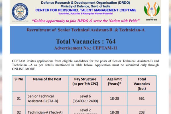 DRDO CEPTAM 11 recruitment 2025: Registration window opens tomorrow for 764 posts; check eligibility and steps to apply