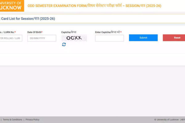 LU Admit Card 2025: Lucknow University odd semester exam hall ticket released at lkouniv.ac.in; download here