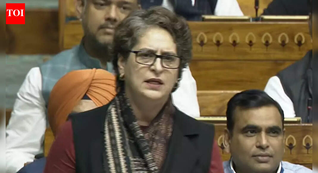 NEW DELHI: Congress MP Priyanka Gandhi Vadra on Monday launched a sharp attack on the Prime Minister and claimed that the Centre wanted the discussion on Vande Mataram in the Lok Sabha to serve its poll prospects in the upcoming Assembly elections in West Bengal.During her address in the Lok Sabha, Priyanka said that there are two reasons for the debate on the national song in Parliament.PM Modi Slams Congress For Injustice To Vande Mataram, Cites Nehru’s Letters And Jinnah Pressure“There are two reasons for the debate on Vande Mataram in the House today. Elections are approaching in Bengal. In such a situation, our esteemed Prime Minister wishes to establish his role.”“Those who fought the freedom struggle, who made sacrifices for the country—this government seeks an opportunity to level new accusations against them. By doing so, the Modi government wishes to divert the country’s attention from the essential issues concerning the people,” she added.“You (BJP) are for the elections, we are for the country. No matter how many elections we lose, we will sit here and keep fighting you and your ideology. We will keep fighting for our country. You cannot stop us,” she further said.Earlier in the day, PM Modi launched a fierce attack on the Congress, accusing the party of repeatedly compromising on the national song — from the freedom movement to the years after Independence.Framing the discussion around what he described as Congress’ historic concessions to the Muslim League, the Prime Minister said the party had “fragmented” the song and betrayed the spirit of the freedom struggle.In the 10-hour discussion on Vande Mataram in Parliament, PM Modi recounted how Vande Mataram had become synonymous with India’s struggle against colonial rule.“When they divided Bengal in 1905, Vande Mataram stood like a rock,” he said, adding that “Vande Mataram also showed India the path to self-reliance. Back then, from matchboxes to large ships, ‘Vande Mataram’ was written as a tradition. It became a means to challenge foreign companies and emerged as a slogan of the Swadeshi movement.”He described the song as something far deeper than a political chant. “Vande Mataram was not just a mantra for political independence. It was not limited to our independence; it was way beyond that. The freedom movement was a war to free our motherland from the clutches of slavery… During our Vedas, it was said: This land is my mother, and I am the son of the soil.”Congress MP Gaurav Gogoi hit out at PM Modi and accused him of using his speech during the Lok Sabha discussion on Vande Mataram to “rewrite history” and give a “political colour” to the debate.Gogoi said that the Prime Minister has a “habit” of bringing up Jawaharlal Nehru and the Congress in almost every speech, irrespective of the issue.“It seemed that your political ancestors participated in various movements against the British. So I saw the intention in the PM’s speech to rewrite and revise history. The second objective was to give a political colour to this debate,” Gogoi said.“He took Nehru’s name 14 times and that of the Congress 50 times during the debate on Operation Sindoor. When there was a discussion on the 75th anniversary of the Constitution, Nehru’s name was taken 10 times and that of the Congress 26 times,” Gogoi said.About the AuthorTOI News DeskThe TOI News Desk comprises a dedicated and tireless team of journalists who operate around the clock to deliver the most current and comprehensive news and updates to the readers of The Times of India worldwide. With an unwavering commitment to excellence in journalism, our team is at the forefront of gathering, verifying, and presenting breaking news, in-depth analysis, and insightful reports on a wide range of topics. The TOI News Desk is your trusted source for staying informed and connected to the ever-evolving global landscape, ensuring that our readers are equipped with the latest developments that matter most.”Read MoreEnd of ArticleFollow Us On Social MediaVideos’Will Set An Example’: IndiGo Faces Heat As Aviation Minister Promises Tough Action In Rajya SabhaGoa Club Fire Exposed Deadly Design Errors, Trapping Dozens As Only One Exit Functioned’Where Were Your Ancestors?’ Gogoi Mocks BJP, Blasts Modi’s Nehru Remark During Vande Mataram DebateUS To Block Moderators And Fact-Checkers As ‘Censors’, Massive Uncertainty For Indian Applicants‘Not Meant for Fake Nationalism’: Akhilesh Accuses BJP of Dividing Citizens Using Vande MataramTMC Opposes PM Calling Bankim Chandra ‘Da’; Modi Responds With ‘Babu’ Humour | Vande Mataram DePM Modi Slams Congress For Injustice To Vande Mataram, Cites Nehru’s Letters And Jinnah PressureIndia Faces Two-Front Danger in China, Pakistan: Cautions Army, Cites Op Sindoor As Proof Of ResolveIndiGo Crisis Enters Day 7: Over 350 Flights Cancelled As Chaos Continues Across Airports in India’Multilateralism Cannot Survive On Double Standards’: Jaishankar Urges Amid Multipolar World Reorder123Photostories’Bigg Boss’ winners list from season 1 to 18: Rahul Roy to Karan Veer MehraStyle and star power like never before: Rekha rules Jeddah in her trademark saree and sindoor look’Mughal-e-Azam’, ‘Devdas’, ‘Jodhaa Akbar’, ‘Padmaavat’: Step into Bollywood films that built their own breathtaking cinematic worldsIndia’s First Indoor Live Arena in Navi Mumbai: 45,000-Capacity Venue to Match World-Class Standards, Designed to Host Concerts, Sports and Festivals; Boosting Tourism and Transforming the City7 commonly consumed regular foods that are harmful for the kidneys and what to eat insteadMeet Lando Norris’ Family: The people behind the F1 star’s success9 fascinating creatures from around the world with abilities that seem almost magical!Glute-building workout to improve posture and back painElon Musk’s warning about the ‘dopamine race’ in social media: Why the threat still feels urgent todayThe 5 fastest wild cats in the world– Find out who tops the list123Hot PicksIndigo Flight DelayPutin India VisitWorld NewsGold rate todaySilver rate todayPublic Holidays NovemberBank Holidays NovemberTop TrendingAaron RodgersSilent Hill 1 Remake Release DateJayson Tatum InjuryMariasharapova and Alexander Net worthAryna Sabalenka Net WorthTim PoolRafael Nadal and Mery Net WorthCeeDee Lamb InjuryMLB Trade RumorsCardi B