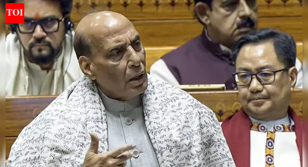 Defence Minister Rajnath Singh proposed adding a fundamental duty to the Constitution, mandating equal respect for ‘Vande Mataram’ as the national anthem. He accused Congress of communalizing the song due to appeasement politics, urging parliamentarians to restore its glory and honor its author. Singh highlighted historical attempts to truncate the song, deeming it an injustice to national identity. Defence Minister Rajnath Singh proposed adding a fundamental duty to the Constitution, mandating equal respect for ‘Vande Mataram’ as the national anthem. He accused Congress of communalizing the song due to appeasement politics, urging parliamentarians to restore its glory and honor its author. Singh highlighted historical attempts to truncate the song, deeming it an injustice to national identity. NEW DELHI: Accusing Congress of portraying ‘Vande Mataram’ as “communalist” on account of its own appeasement politics – which made it see the national song through the lens of MA Jinnah – defence minister Rajnath Singh on Monday urged parliamentarians across party lines to restore its glory by adding a new fundamental duty in the Constitution that mandates according the same respect to ‘Vande Mataram’ as is given to the national anthem.”My request to all members is that we all come together and consider whether we can add a new fundamental duty under Article 51A of the Constitution – that all citizens shall accord the same respect to ‘Vande Mataram’ as we accord to the national anthem. If we do this, it will be a perfect tribute to ‘Vande Mataram’, its author, and Bengal’s great nationalist thinker Bankim Chandra Chatterjee,” Singh said while participating in a discussion in Lok Sabha on the 150th anniversary of the national song.Singh said that after Independence, it was decided that the national anthem and the national song would be given equal status, but only the national anthem ‘Jana Gana Mana’ became an integral part of the country’s consciousness, while the national song ‘Vande Mataram’ was treated like an “extra”.”On the very soil where ‘Vande Mataram’ was composed, the Congress took the decision to truncate the song in 1937. Every generation must know about the political deceit and injustice done to ‘Vande Mataram’. This injustice was not only to a song but to the people of independent India and the freedom fighters who fought for freedom with chants of ‘Vande Mataram’,” he said.’Vande Mataram’ is complete in itself, yet attempts were made to make it incomplete. “However, it has remained the immortal song of our nation, and it will remain so,” he added.Singh emphasised that future generations must understand the mentality of those who undermined the song, calling it an injustice to India’s cultural and national identity.Earlier, LS Speaker Om Birla described ‘Vande Mataram’ as a reflection of India’s harmony and strength. In his opening remarks, Birla said that as the country commemorates the 150-year glorious journey of ‘Vande Mataram’, it remains etched in the heart of every Indian even today. Former Union minister and BJP MP Anurag Thakur said, “Vande Mataram’ is not just a song; it is a ‘Maha Mantra’. It is neither a religious song nor a party, nor individual, song. ‘Vande Mataram’ represents national pride and Indian culture.”End of ArticleFollow Us On Social MediaVideos’Nonchalant, Lackadaisical Attitude’: Ex-AirAsia CFO Breaks Down Indigo Fiasco’It Was Treated Like An Extra’: Rajnath Singh Slams Congress For ‘Injustice’ To Vande Mataram’Biggest Mistake’: TMC’s Mahua Moitra Blasts PM Modi, Dares BJP To Win Bengal With Divisive PoliticsIndia Issues Warning To China Over Targeting Indians, Blasts Pakistan’s Remarks On Arunachal PradeshThe Truth Behind Curtailed Vande Mataram : Politics, Unity And A Century Of Cultural TensionAAP MP Raghav Chadha Calls Out ‘Legalised Loot’ Of Toll Plazas In Rajya Sabha’Only 2 Reasons’: Priyanka Gandhi Slams PM Modi, Links Vande Mataram Debate To Bengal Polls’Jinnah Ka Munna…’: Anurag Thakur’s Brutal Attack on Congress, Rips Apart Rahul, Priyanka Gandhi’Will Set An Example’: IndiGo Faces Heat As Aviation Minister Promises Tough Action In Rajya SabhaGoa Club Fire Exposed Deadly Design Errors, Trapping Dozens As Only One Exit Functioned123PhotostoriesWhat happens when you stop eating sugar for 30 days5 ways to enjoy egg and spinach for breakfastFood combinations with yogurt that are healthy or can be toxicBoard-certified doctor shares 8 foods that people with arthritis should add to their daily diet5 teen Indian cricketers who are already making waves8 Indian dishes one can make with oats5 deep and emotional RupiKaur quotes on love and heartbreak5 animals with lifespans shorter than a weekFrom gold-medalist engineer to nightclub boss — The rise of Saurabh LuthraHeartbreak and closure: After Dileep’s acquittal, all eyes turn to Manju Warrier’s next move123Hot PicksIndigo Flight DelayPutin India VisitWorld NewsGold rate todaySilver rate todayPublic Holidays NovemberBank Holidays NovemberTop TrendingOmarion HamptonJaxson DartPatrick MahomesMariasharapova and Alexander Net worthAryna Sabalenka Net WorthJohn TavaresRafael Nadal and Mery Net WorthCandace OwensMirka Federer Net WorthCardi B