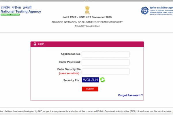 CSIR UGC NET city intimation slip 2025 released at csirnet.nta.nic.in: Direct link to download here