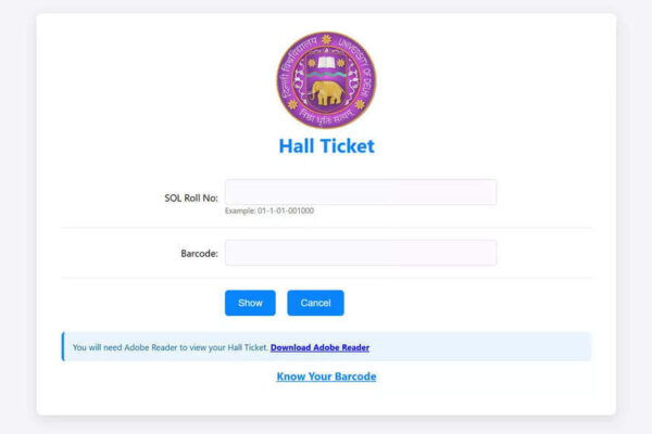 DU SOL admit card 2025 released for December-January exams; download UG/PG hall tickets here