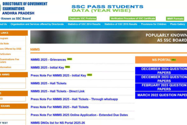 NMMS result 2025 AP: Answer key released, grievances accepted till Dec 15, results soon at bse.ap.gov.in