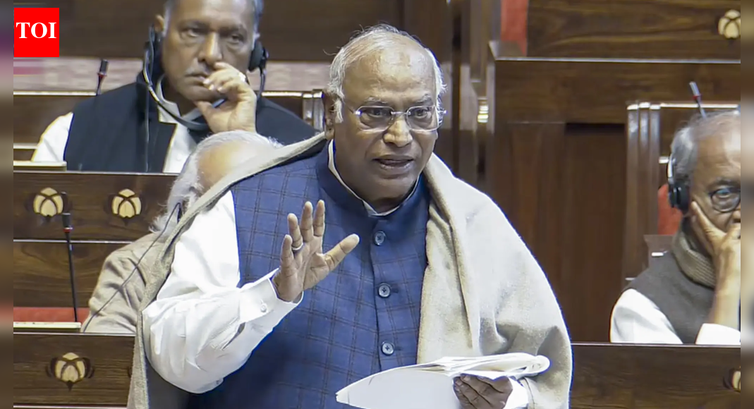 Rajya Sabha session on Vande Mataram’s 150 years turned combative as Congress chief Mallikarjun Kharge accused BJP’s predecessors of working for the British. Home minister Amit Shah rejected claims of political timing, urging members to view the song’s significance beyond elections. Congress president Mallikarjun Kharge  NEW DELHI: As the Rajya Sabha met on Tuesday for a special discussion marking 150 years of Vande Mataram, the session quickly turned combative. Congress president and Leader of Opposition Mallikarjun Kharge used the occasion to criticise BJP’s ideological predecessors, accusing them of “working for the Britishers,” while Congress leaders were fighting for independence.Kharge said the Congress had played a central role in turning Vande Mataram into a rallying call against British rule. “Your (BJP) history is that you were always against the freedom struggle and patriotic songs. When Mahatma Gandhi started the non-cooperation movement in 1921, lakhs of freedom fighters from the Congress went to jail chanting ‘Vande Mataram’. What were you doing? You were working for the Britishers,” he said.  ‘Leader Is Bulldozing’: Kharge, Nadda Lock Horns Over TMC MP’s Speech In Rajya Sabha He also alleged that PM Modi “leaves no chance to insult Jawaharlal Nehru,” adding, “Home Minister Amit Shah follows the same,” as quoted by ANI.Earlier in the House, Shah rejected Opposition claims that the discussion was politically timed ahead of the West Bengal assembly elections. He said critics needed to “think afresh” about the legacy and significance of the national song. “Some people believe that because there are elections in Bengal, this discussion is being held. They want to link the glorification of Vande Mataram with the West Bengal elections. I think they need to reconsider their understanding,” he said. Describing the song as an “immortal creation that awakens devotion and duty toward Mother India,” he urged members to view the debate beyond electoral politics.Vande Mataram, first composed independently and later included in Bankim Chandra Chatterjee’s 1882 novel Anandamath, completed 150 years on November 7, 2025.About the AuthorTOI News DeskThe TOI News Desk comprises a dedicated and tireless team of journalists who operate around the clock to deliver the most current and comprehensive news and updates to the readers of The Times of India worldwide. With an unwavering commitment to excellence in journalism, our team is at the forefront of gathering, verifying, and presenting breaking news, in-depth analysis, and insightful reports on a wide range of topics. The TOI News Desk is your trusted source for staying informed and connected to the ever-evolving global landscape, ensuring that our readers are equipped with the latest developments that matter most.”Read MoreEnd of ArticleFollow Us On Social MediaVideosBJP’S Sanjay Jaiswal Thanks Rahul Gandhi For ‘Vote Chori’ Charge, Claims It Boosted NDA’S Bihar WinWhy India’s New Right To Disconnect Bill Could Transform Work Culture, Protect Millions From Burnout’BLOs Are Dying, Shut Down SIR’: Manish Tewari’s Charge Triggers Showdown Over Election ReformsAs IndiGo Spirals Into Crisis, PM Modi Stresses Rules Must Ease Citizens’ Lives, Not Burden Them‘Daily Struggle To Survive’: Lawyer Exposes Grim Reality For Air India Crash FamiliesPM Modi’s Wish For Khaleda Zia’s Recovery Earns BNP Praise, Marking A Rare Diplomatic Shift In DhakaPakistan’s Asim Munir Threatens India With ‘Severe Response’ In First Speech After Becoming CDFRaghuram Rajan Claims Trump Tariffs Stemmed From Ego Clash Over Indo-Pak Ceasefire Credit Battle”Nehru’s False Sense Of Secularism”: BJP Fires Back At Priyanka Gandhi”Love For India Not Conditional” Owaisi Rejects Vande Mataram As Test Of Patriotism123PhotostoriesVirat Kohli and Anushka Sharma’s 8 relationship lessons for every coupleFrom Noida’s expressway belt to the skies — Jewar Airport emerges as India’s ultimate gatewayBrain health tips: Neurosurgeon shares 5 simple habits that help6 Indian cities among 100 Best Food Cities In The WorldZinc: 7 red flags you’re low in this essential mineral (and why it’s more harmful than you think)From solar rooftops to EV boom — How South Bengaluru became Karnataka’s clean-energy hubFrom Japan to Italy: 5 tips to learn from world’s healthiest countries4 Spiritually gifted people born in these months; Are you one of them?Soaked almonds vs dry almonds: Which is healthier?Elon Musk: 5 childhood confessions the Tesla CEO made and how they shaped the world’s boldest innovator123Hot PicksCandace OwensCharlie KirkWorld NewsGold rate todaySilver rate todayPublic Holidays NovemberBank Holidays NovemberTop TrendingJalen HurtsDonald TrumpJEE Main New RecommendationsMariasharapova and Alexander Net worthAryna Sabalenka Net WorthAlix EarleRafael Nadal and Mery Net WorthCandace OwensTop US Colleges Co-OpProgramsF-1 students US