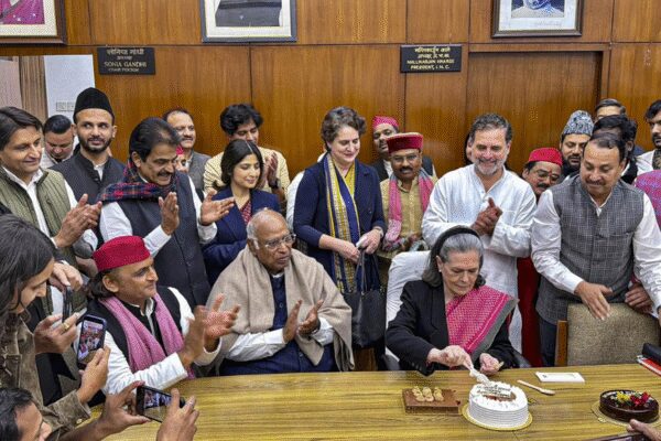 NEW DELHI: Veteran Congress leader Sonia Gandhi on Tuesday celebrated her 78th birthday inside the Parliament complex as the House discussed electoral reforms.Congress party shared images in a post on X, in which Sonia was seen cutting a cake in the Congress Parliamentary Party office as several Members of Parliament from INDIA bloc parties joined in.”Here’s to many more years of your wise leadership and dedicated service to the nation, Smt Sonia Gandhi ji. Members of Parliament extended birthday greetings to CPP Chairperson Smt Sonia Gandhi ji at the CPP Office, Parliament House,” the party said.When asked if she wants to convey any message to the people of the country, Sonia said, “Vande Mataram and Jai Hind”Additionally, Samajwadi Party chief Akhilesh Yadav also greeted Sonia, saying, “Heartfelt birthday greetings to Mrs Sonia Gandhi ji, along with endless good wishes for a healthy and active life!”Meanwhile, a Delhi court on Tuesday also issued a notice to Sonia Gandhi over the “illegal inclusion” of her name in the voter rolls of 1980-81.The petition stems from a complaint filed by advocate Vikas Tripathi, which the Magistrate had rejected at the threshold, holding that it lacked legal foundation and relied solely on uncertified photocopies of electoral records from 1980.The matter is now listed for further hearing on January 6, when the Sessions Court will continue examining the challenge to the Magistrate’s order dismissing the complaint at the threshold.About the AuthorTOI News DeskThe TOI News Desk comprises a dedicated and tireless team of journalists who operate around the clock to deliver the most current and comprehensive news and updates to the readers of The Times of India worldwide. With an unwavering commitment to excellence in journalism, our team is at the forefront of gathering, verifying, and presenting breaking news, in-depth analysis, and insightful reports on a wide range of topics. The TOI News Desk is your trusted source for staying informed and connected to the ever-evolving global landscape, ensuring that our readers are equipped with the latest developments that matter most.”Read MoreEnd of ArticleFollow Us On Social MediaVideosInterpol Blue Notice Explained: How CBI Tracks Absconding Luthra Brothers In Goa Nightclub Fire CaseIndia At The Centre: How The New US Security Blueprint Plans To Deepen Strategic Ties With DelhiBJP’s Nishikant Dubey Counters Rahul Gandhi, Accuses Cong Of Weakening India’s Key InstitutionsWhy Trump Accuses India Of Dumping Rice And What A New Tariff Shock Could Mean For Trade Relations’Vote Chori Is The Biggest Anti-National Act’: Rahul Gandhi Slams BJP In Lok Sabha’China…Trump…Economy’: Kharge Hits Out At PM Modi, Amit Shah In Rajya Sabha‘BJP Insulting Gandhi, Patel, Tagore’: Kharge Slams Amit Shah Over Vande Mataram & Nehru Claims’No Link To Bengal’: Amit Shah’s Fiery Speech on Vande Mataram, Blames Nehru, Indira of SabotageBJP’S Sanjay Jaiswal Thanks Rahul Gandhi For ‘Vote Chori’ Charge, Claims It Boosted NDA’S Bihar WinWhy India’s New Right To Disconnect Bill Could Transform Work Culture, Protect Millions From Burnout123Photostories5 touching quotes on love and relationships by Colleen Hoover10 things millennials grew up with that Gen Z can’t relate to8 under 10-minute protein-rich cheelas for office tiffinWedding ring designs: 5 best gold ring designs rooted in South Indian heritageBaby girl names inspired by sports personalities5 fruits that can boost collagen in your skinLesser-known facts about ‘Dhurandhar’ star Akshaye Khanna: the actor who almost married Karisma Kapoor and remained single at 5010 best places to celebrate New Year’s Eve in India for those who want to avoid crowdsBirch by Romeo Lane torn down: Photos of Luthra brothers’ demolished Goa nightclub8 healthy desi dishes that should be part of daily winter meals123Hot PicksCandace OwensCharlie KirkWorld NewsGold rate todaySilver rate todayPublic Holidays NovemberBank Holidays NovemberTop TrendingJalen HurtsDonald TrumpJEE Main New RecommendationsMariasharapova and Alexander Net worthAryna Sabalenka Net WorthAlix EarleRafael Nadal and Mery Net WorthCandace OwensTop US Colleges Co-OpProgramsF-1 students US