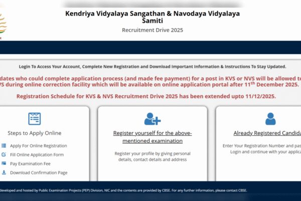 KVS, NVS teaching and non-teaching recruitment 2025 closing tomorrow for over 14,000 vacancies: Check details here