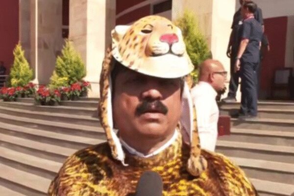 ‘Raising issue since 2014’: Maharashtra MLA dresses up as leopard to protest rising wildlife problem – watch video