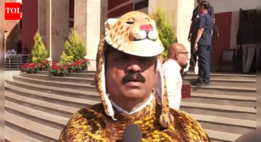 ‘Raising issue since 2014’: Maharashtra MLA dresses up as leopard to protest rising wildlife problem – watch video