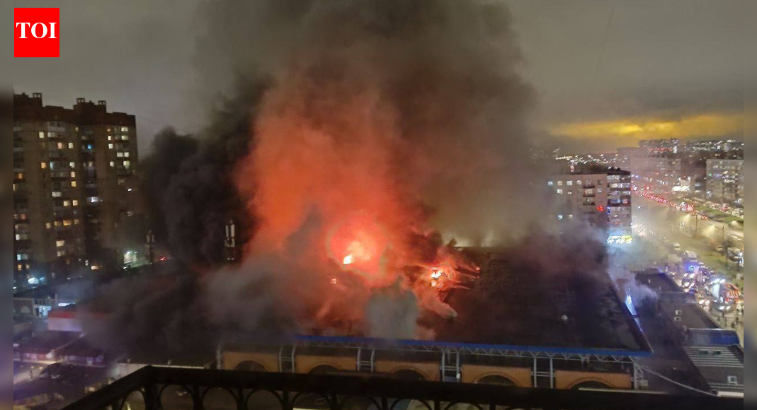 Market engulfed in flames in Russia’s St Petersburg; several explosions heard – video
