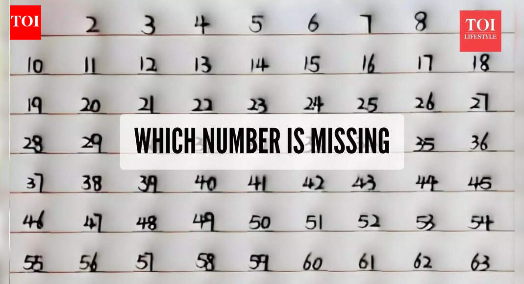 Can you spot the missing number? Only sharp eyes can crack this viral number puzzle |