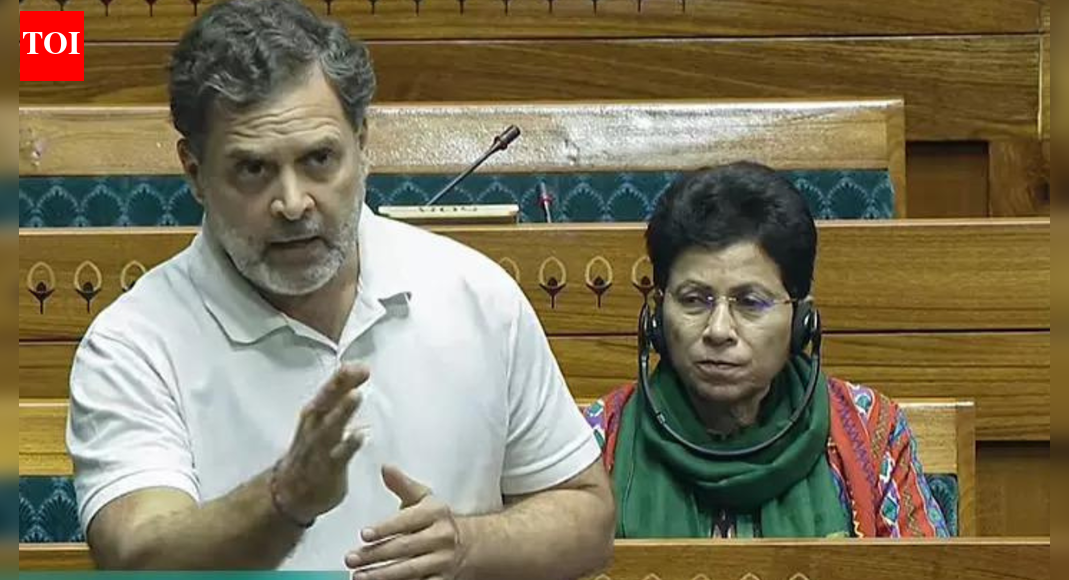 Congress leader Rahul Gandhi criticized Home Minister Amit Shah’s response on electoral reforms as “defensive,” asserting that key opposition questions went unanswered. Gandhi highlighted concerns regarding transparent voter lists, EVM architecture, and alleged dual voting by BJP functionaries, noting Shah’s silence on these points and the removal of the Chief Justice from the EC selection collegium. Congress leader Rahul Gandhi criticized Home Minister Amit Shah’s response on electoral reforms as “defensive,” asserting that key opposition questions went unanswered. Gandhi highlighted concerns regarding transparent voter lists, EVM architecture, and alleged dual voting by BJP functionaries, noting Shah’s silence on these points and the removal of the Chief Justice from the EC selection collegium.   Rahul: Shah’s reply to debate on poll reforms ‘defensive’NEW DELHI: Congress MP Rahul Gandhi termed as “defensive” home minister Amit Shah’s reply to the “electoral reforms” debate in Lok Sabha, saying Shah did not answer the key questions raised by the opposition. Rahul told reporters outside Parliament, “It was a totally defensive response. You must have seen his face.”The LoP said he had made some demands and asked some questions – like the govt must give a transparent voters’ list to all, should provide the architecture of EVMs to all, and why were BJP functionaries giving votes in Haryana and Bihar both. “My press conferences (about flawed voters’ list in Haryana, Karnataka, Maharashtra) have solid proof. But Amit Shah was silent on these issues,” he said.Rahul said the home minister was also silent on the issue of why the chief justice of India was removed from the collegium to select the ECs, and why was the Election Commission given immunity for their work in office by a change of law.End of ArticleFollow Us On Social MediaVideosPM Modi Receives Call From Israeli PM Netanyahu; Reaffirms Support For Gaza Peace PlanUS Pushes .25 Billion Into Reko Diq As Critical Minerals Race Heats Up In Balochistan’s Badlands’Detect, Delete, Deport’: Amit Shah Blasts Rahul Gandhi Over Infiltrators, Oppn Stages WalkoutMicrosoft’s Biggest Asia Investment Yet: What The .5 Billion India Push Really Means ExplainedOwaisi Calls SIR a ‘Backdoor NRC’ in Lok Sabha, Warns of Selective Religious DisenfranchisementVande Mataram: Priyanka Chaturvedi Urges Parliament To Correct ‘WhatsApp Version’ Of India’s HistoryRahul Gandhi’s ‘Open Challenge’ To Amit Shah In Lok Sabha Over SIR Gets ‘I Will Decide’ ReplyExplained: The Sindhudesh Push In Karachi And The Historical Fractures Driving Pakistan’s TurmoilIndiGo’s 5% Flight Cut Explained: Causes, Impact on Routes, and the Ripple Effects on PassengersMicrosoft CEO ‘Thrilled’ About India’s Growing Data Centre Capacity, Details Meet With PM Modi123PhotostoriesBhagya Debata, Lal Pahare’r Katha; Mithun Chakraborty’s Bengali roles that blended romance, action and street politics5 homemade natural anti-ageing drinks that nourish from withinWinter Special: How to make Besan ka Sheera at homeNo heartbeat but still alive: 5 animals that survive without a heart’Dhurandhar’ star Sara Arjun just served the most elegant floral moment of the season‘Gangs of Wasseypur’, ‘Gangubai Kathiawadi’, ‘Shootout at Lokhandwala’: Bollywood movies that brought infamous gangsters Alive6 powerful Shiv Mantras and how reciting them regularly can bring in a transformative experience in lifeSHE Travels: 9 beach holidays in India perfect for your next girls’ trip7 daily winter soups for better digestion, immunity & energy5 vegetables that are healthier raw than cooked123Hot PicksIndia US DealMutual Fund AdvisorSpiceJet FlightGold rate todaySilver rate todayPublic Holidays NovemberBank Holidays NovemberTop TrendingPhilip Rivers Earnings 2025Resident Evil 9 UpdatesAnthony Richardson InjuryStephen Curry WifeVenus Williams and Andrea Net WorthSlient Hill 1 Remake Release DateRafael Nadal and Mery Net WorthTrey Benson Injury updateAlvin Kamara InjuryDwyane Wade Wife