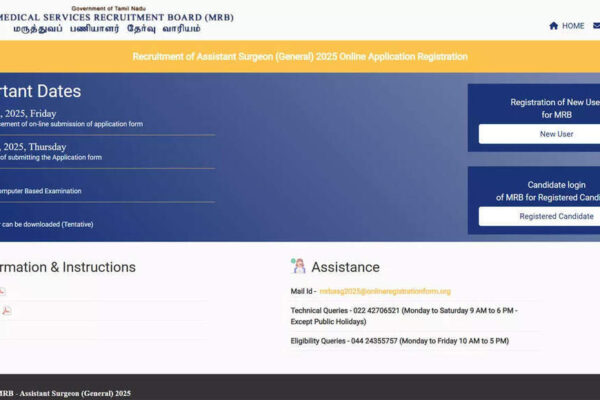 TN MRB Assistant Surgeon recruitment 2025 ends today at mrb.tn.gov.in; apply here for 1100 MBBS vacancies