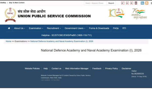UPSC NDA I 2026 notification out at upsc.gov.in; check details and direct link here