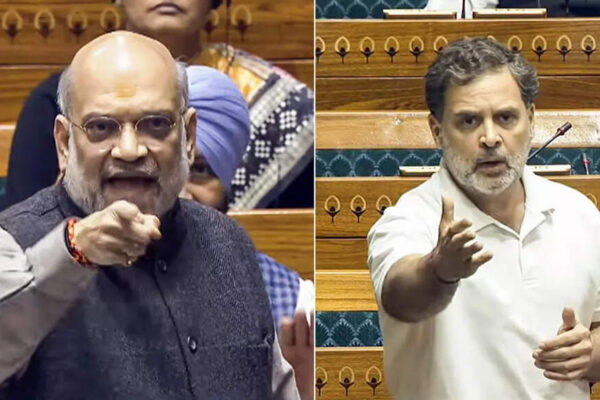 ‘Under pressure, hands trembling’: Rahul Gandhi takes a dig at Amit Shah over Lok Sabha speech — watch | India News