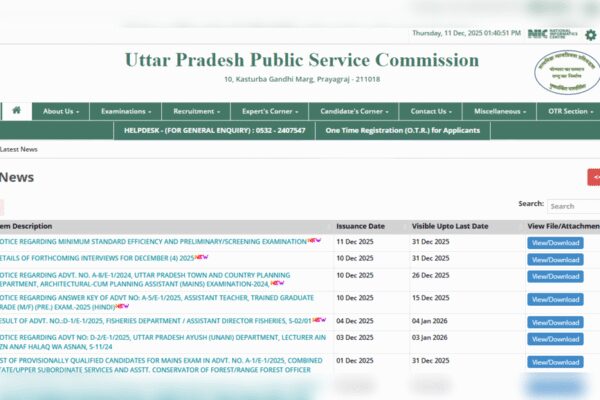 UPPSC UP LT Grade Teacher answer key 2025 released: Direct link, steps to raise objections here