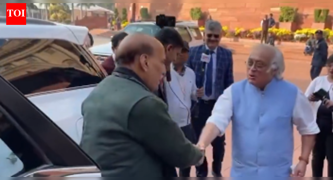 A parliamentary exchange saw Congress MP Jairam Ramesh present Defence Minister Rajnath Singh with Maniben Patel’s diary. Ramesh stated the diary entries do not support Singh’s recent claim regarding Jawaharlal Nehru and the Babri Masjid. Singh indicated he had an English version. The incident follows Singh’s remarks in Gujarat, which Congress has challenged, citing Patel’s daughter’s writings. Rajnath Singh and Jairam Ramesh NEW DELHI: Parliament witnessed an unusual moment on Thursday when Congress MP Jairam Ramesh handed defence minister Rajnath Singh a copy of diary entries written in Gujarati by Sardar Vallabhbhai Patel’s daughter, Maniben, and published in a book.Ramesh told Singh that the entries contained no reference to the defence minister’s recent claim that Nehru intended to rebuild the Babri Masjid using public funds.A video shows Singh stepping out of his car and being greeted immediately by Ramesh, who mock-saluted him before the two shook hands. “I’ve brought Maniben Patel’s diary… it’s in Gujarati,” the Congress leader told Singh. He replied, “We have it in English.”As the senior BJP leader started to walk away, Ramesh persisted and handed him the copy anyway. “But this one is in Gujarati… keep it and read it,” Ramesh insisted. “I don’t know Gujarati,” Singh responded.Also Read | ‘Distractions’: Priyanka Gandhi Vadra slams Rajnath’s ‘Nehru-Babri’ remark; how Rahul respondedThe exchange unfolded just days after the defence minister, during a speech in Gujarat — the home state of Patel, India’s first home minister — claimed that the stalwart had stopped Nehru, the country’s first prime minister, from rebuilding the Babri Masjid using public funds.Last week, the Congress cited diary entries from Maniben Patel’s book to counter the claim and demanded an apology for what it called “falsehoods.”Also Read | Congress cites Maniben’s diary, seeks apology from RajnathSingh and the BJP, however, have stood firmly by his remarks.About the AuthorTOI News DeskThe TOI News Desk comprises a dedicated and tireless team of journalists who operate around the clock to deliver the most current and comprehensive news and updates to the readers of The Times of India worldwide. With an unwavering commitment to excellence in journalism, our team is at the forefront of gathering, verifying, and presenting breaking news, in-depth analysis, and insightful reports on a wide range of topics. The TOI News Desk is your trusted source for staying informed and connected to the ever-evolving global landscape, ensuring that our readers are equipped with the latest developments that matter most.”Read MoreEnd of ArticleFollow Us On Social MediaVideosUS Clears 6 Million F-16 Upgrade For Pakistan, Sparking Major Strategic Ripples Across South AsiaGoa Club Owners Saurabh & Gaurav Luthra Arrested in Phuket After Deadly Fire‘Damaging India, Hurting America’: Jayapal Flags Tariff Crisis Hitting Both NationsAmid Flight Meltdown, IndiGo Chairman Denies Claims of Rule Manipulation and Crisis EngineeringIndia-US Relations Face Hurdle As US Engages Pakistan Military, Says Dhruva JaishankarIndia Slams Pakistan At UN For Airstrikes And ‘Trade Terrorism’ That Deepen Afghanistan’s CrisisLawmaker Says Trump Damaged India–US Relations After Modi–Putin Selfie Sparks BacklashDonald Trump’s ‘Gold Card’ Promises New Path For Indians, US Allows Companies To Hire Top Graduates’PM Modi Hacks Hearts, Not EVM’: Kangana Ranaut Lambasts Rahul Gandhi During SIR Debate In Lok SabhaIndia, Italy Deepen Ties With Joint Initiative Against Terror Financing: EAM123PhotostoriesLow-calorie alcohol options that don’t ruin your dietNine Famous Dohas By Kabir According To Your Date of Birth‘Tumbbad’, ‘Bulbbul’, ‘Munjya’: Step into a world of ancient beliefs and dark legends with these folklore-based moviesBhagavad Gita lesson for each birth month (powerful guide)Hindu Shloka Your Child Should Chant Based On Their Birth DateTop 10 most beautiful countries in the world as per 2025 rankingsTop gastroenterologist lists 5 bad, good, and excellent foods for liverWhat’s in Deepika Padukone’s bag? Basically… everythingWhat is a soul contract and how to know if yours is ending, 7 signs the universe sends firstYour Aura Color Based On Your Birth Date123Hot PicksParliament Winter SessionTrump Gold CardSpiceJet FlightGold rate todaySilver rate todayPublic Holidays NovemberBank Holidays NovemberTop TrendingSherrone MooreOTET Admit CardStephen CurryAdrian MorejonFerrari Carnage KolkataRomeo Lane FireMohan BhagwatBengaluru CrimePaige Shiver Net WorthGabrielle Union