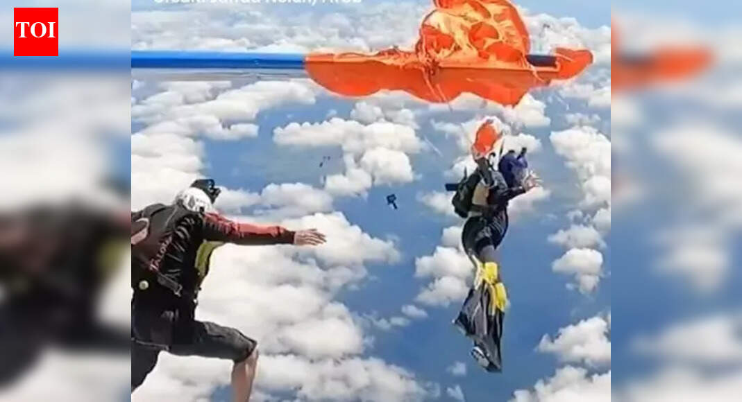 Skydiver left hanging from plane tail; video shows dramatic escape — watch