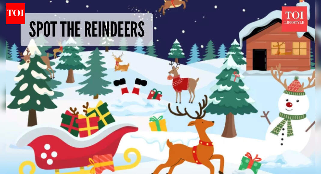 Christmas Brain Teaser Challenge: Only a person who has excellent problem-solving skills can spot all the reindeer |