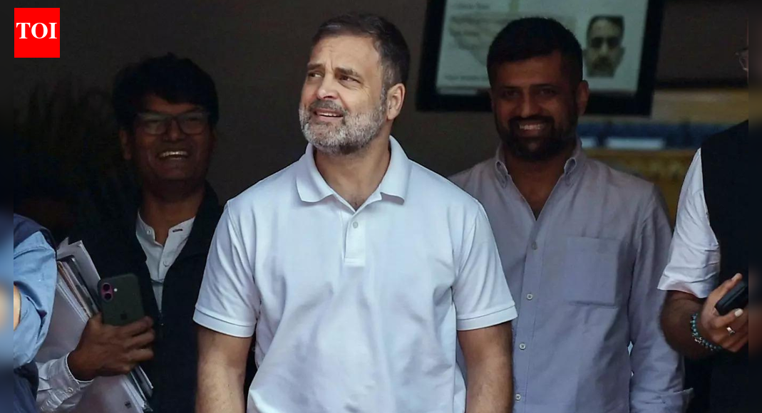Rahul Gandhi has demanded a Lok Sabha debate on the severe air pollution plaguing Indian cities, urging the government to present a concrete plan. Meanwhile, Delhi’s air quality remains ‘very poor’ and is predicted to turn ‘severe’ by Sunday, with light winds failing to disperse pollutants. Moderate fog is also expected. Rahul Gandhi has demanded a Lok Sabha debate on the severe air pollution plaguing Indian cities, urging the government to present a concrete plan. Meanwhile, Delhi’s air quality remains ‘very poor’ and is predicted to turn ‘severe’ by Sunday, with light winds failing to disperse pollutants. Moderate fog is also expected. NEW DELHI: Leader of Opposition Rahul Gandhi has demanded that the Lok Sabha discuss in detail air pollution crisis as major cities in the country are living under a blanket of poisonous air. Gandhi urged the govt to present a plan to combat the crisis, on which there are no ideological differences. After he raised the issue during the Zero Hour in the House on Friday, Parliamentary affairs minister Kiren Rijiju said the govt was ready to discuss it. The structure of the debate would be finalised, he said. He said the govt was clear from the start it was ready to discuss the issue and find a solution.AQI still very poor, may turn severe in coming daysNEW DELHI: The air quality of Delhi remained in the very poor category with an AQI of 349 on Friday. It was 305 on Thursday and 259 on Wednesday. It is likely to deteriorate to the ‘severe’ range (AQI of above 400 on a scale of 500) on Sunday.Central Pollution Control Board’s data highlighted that of the 39 active monitoring stations in Delhi, the AQI crossed 400 at eight stations. The most polluted station was Jahangirpuri at 438, Wazirpur at 425, Rohini at 423 and Anand Vihar at 420.”As light winds are prevailing in the city, it is unable to disperse the pollutants. Two consecutive western disturbances are likely to impact the city from today. Though these western disturbances are feeble, wind speed is predicted to remain low,” said an official.The air quality is likely to remain in the very poor category on Saturday, but it is likely to turn severe on Sunday, according to the Air Quality Early Warning System for Delhi, which functions under the Union ministry of earth sciences.Meanwhile, the minimum temperature was recorded at 8 degrees Celsius, one degree below normal. The maximum temperature settled at 26.6 degrees Celsius, four degrees above normal. “Moderate fog is likely to form from Saturday to Monday,” said a Met officialThe minimum temperature is expected to rise from Saturday due to the impact of a western disturbance. India Meteorological Department has predicted that the minimum temperature may rise to 10-12 degrees Celsius during the weekend. The maximum temperature is likely to stay in the range of 23-25 degrees Celsius over the next few days.End of ArticleFollow Us On Social MediaVideosIndia Speeds Up Visas For Chinese Businesses Amid Thaw In Ties; Beijing Calls It ‘Positive Move’India’s Ambassador To UNESCO Hails Inscription Of Diwali On Intangible Cultural Heritage ListPutin Keeps Sharif Waiting In Ashgabat, Desperate Pakistan PM Gate-Crashes Meeting With ErdoganIs Trump Planning A New Core-5 Superclub With India As Central Power? Inside The Buzz In WashingtonIMF’s New Conditions Expose Pakistan’s Deep Economic Faultlines Amid  Billion Rescue PackageLashkar Praises Munir’s CDF Elevation, Issues Threats To Kabul And Deepens Pakistan Proxy Crisis’Hindus Are Lathi-Charged’: Anurag Thakur Attacks Tamil Nadu Govt Over Karthigai Deepam RowCongress Shows Rift As Odisha MLA Writes To Sonia Gandhi Seeking Kharge’s Removal, Priyanka’s RiseTrump’s  Million Gold Card Explained: What America’s Costliest Visa Means For Indian ApplicantsRahul Gandhi Demands Unified National Response As Parliament Debates India’s Air Pollution Crisis123PhotostoriesCuriosity Corner: Why is Lord Shiva always calm even when things go wrong?10 cardio exercises that are equal to walking 5000 stepsFrom ‘Andhadhun’ to ‘Jaane Jaan’: Bollywood movies with the most twisted endingsFrom Ranbir Kapoor’s congee to Ananya Panday’s gajar ka halwa: Actors and their favourite winter dishes‘Padayappa’ to ‘Petta’: Rajinikanth films that will explode your fan-boy heart on the Superstar’s birthday!5 longest animals found across the worldKidney damage: How “healthy” supplements and vitamins can sneakily hurt youFrom Border to Chhaava: ‘Dhurandhar’ Akshaye Khanna’s best performances you need to watch on OTTChef Sanjeev Kapoor’s creative and exotic fiber-rich broccoli recipes for winter monthsSonam Kapoor just gave us the winter-wedding maternity look of the season123Hot PicksMukesh Ambani vs Gautam AdaniDonald TrumpAnurag ThakurGold rate todaySilver rate todayPublic Holidays NovemberBank Holidays NovemberTop TrendingSherrone MooreKell MooreWho is Mia SoretyWho is Jeff ShiverWWE Saturday Night Main EventDaniel JonesWWE RumorsJoel EmbiidPaige Shiver Net WorthIndiana Pacers vs Philadelphia 76ers