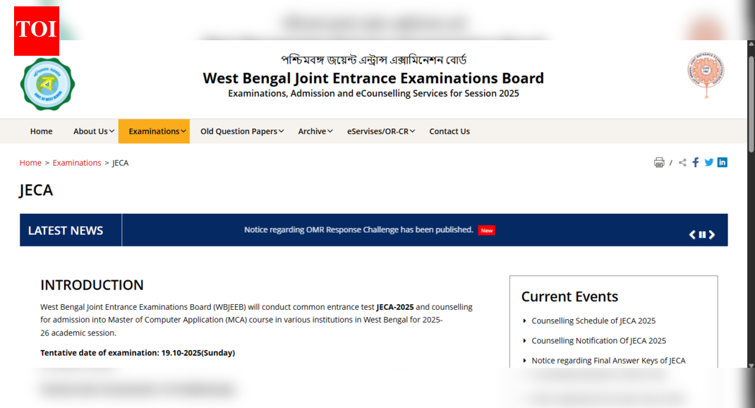 WB JECA counselling 2025: Round 1 registration begins at wbjeeb.nic.in; direct link to apply here