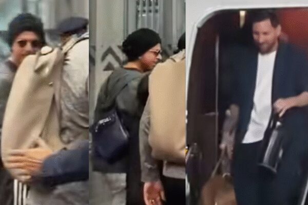 Shah Rukh Khan arrives in Kolkata with son AbRam ahead of Lionel Messi’s ‘GOAT India Tour 2025’ – VIDEO | Hindi Movie News