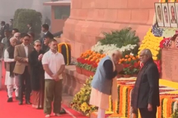 Prime Minister Narendra Modi and other leaders across parties paid solemn tribute to security personnel martyred in the 2001 Parliament terror attack.  Remembering their bravery and sacrifice, the nation reaffirmed its unwavering stance against terrorism.  The attack, which claimed 14 lives, was a stark reminder of the threats faced by the “temple of democracy.” Prime Minister Narendra Modi and other leaders across parties paid solemn tribute to security personnel martyred in the 2001 Parliament terror attack.  Remembering their bravery and sacrifice, the nation reaffirmed its unwavering stance against terrorism.  The attack, which claimed 14 lives, was a stark reminder of the threats faced by the “temple of democracy.” NEW DELHI: Prime Minister Narendra Modi on Saturday paid tribute to the security personnel who lost their lives in the 2001 Parliament terror attack.Prime Minister along with Vice President C P Radhakrishnan and other parliamentarians paid their tributes at Parliament.Leaders across parties joined the remembrance. Congress MP and Leader of the Opposition Rahul Gandhi arrived at Parliament to honour the fallen personnel, while Uttar Pradesh chief minister Yogi Adityanath remembered their sacrifice, calling the attack a brutal assault on the nation’s sovereignty. Union minister Nitin Gadkari also saluted the security forces who protected the “temple of democracy”.”Saluting the brave who laid down their lives on 13 December 2001 to protect the temple of democracy during the terrorist attack on the Parliament House. Their sacrifice for the protection of the nation will always be remembered.” Gadkari said.The Central Reserve Police Force also paid tribute to Constable Kamlesh Kumari of the 88 Battalion on the anniversary of the 2001 Parliament terror attack, remembering her courage and sacrifice.”Tribute to the Brave… On 13 December 2001, during the terrorist attack on the Parliament in Delhi, Constable Kamlesh Kumari of 88 Battalion, #CRPF, demonstrated indomitable courage and unparalleled valor by pursuing the terrorists amidst heavy firing and continuously providing information about their activities to her fellow personnel.” CRPF’s X post read.”Due to her courageous actions, all five terrorists were neutralized. During this incident, she sustained serious injuries and ultimately sacrificed her life on the altar of duty. For her indomitable courage and extraordinary bravery, she was posthumously awarded the Ashoka Chakra. The brave ‘balidani’ receives the eternal salutations of CRPF,” the post said.Defence minister Rajnath Singh also paid his tributes in a post on X, in which he wrote:”Remembering and paying heartfelt tributes to the brave security personnel who stood as an unbreakable shield during the cowardly terror attack on Parliament House. They laid down their lives to protect the soul of our democracy. Their courage, supreme sacrifice and unwavering sense of duty will forever live in the nation’s conscience and inspire India’s resolve.”On December 13, 2001, five terrorists linked to Lashkar-e-Taiba and Jaish-e-Mohammed stormed the Parliament complex, killing 14 people, mostly security personnel. Parliament reiterated its resolve to stand firm against terrorism. The terror attack took place around 40 minutes after Parliament was adjourned, and about 100 members were present in the building.With inputs from ANI.About the AuthorTOI News DeskThe TOI News Desk comprises a dedicated and tireless team of journalists who operate around the clock to deliver the most current and comprehensive news and updates to the readers of The Times of India worldwide. With an unwavering commitment to excellence in journalism, our team is at the forefront of gathering, verifying, and presenting breaking news, in-depth analysis, and insightful reports on a wide range of topics. The TOI News Desk is your trusted source for staying informed and connected to the ever-evolving global landscape, ensuring that our readers are equipped with the latest developments that matter most.”Read MoreEnd of ArticleFollow Us On Social MediaVideos’No Free Lift For India’: PM Modi’s Chief Economic Adviser Says China Won’t Repeat West’s MistakeMessi Lands In Kolkata At 2.26am, City Erupts As GOAT India Tour Sparks Midnight Frenzy Scenes Now!’No Place For Tukde Tukde Slogans’: RSS Chief Mohan Bhagwat Warns Against Divisive Language In IndiaIndia Speeds Up Visas For Chinese Businesses Amid Thaw In Ties; Beijing Calls It ‘Positive Move’India’s Ambassador To UNESCO Hails Inscription Of Diwali On Intangible Cultural Heritage ListPutin Keeps Sharif Waiting In Ashgabat, Desperate Pakistan PM Gate-Crashes Meeting With ErdoganIs Trump Planning A New Core-5 Superclub With India As Central Power? Inside The Buzz In WashingtonIMF’s New Conditions Expose Pakistan’s Deep Economic Faultlines Amid  Billion Rescue PackageLashkar Praises Munir’s CDF Elevation, Issues Threats To Kabul And Deepens Pakistan Proxy Crisis’Hindus Are Lathi-Charged’: Anurag Thakur Attacks Tamil Nadu Govt Over Karthigai Deepam Row123PhotostoriesDiscover the One-Word Aura Hidden in Your Birth DateWhen learning feels fun: The quiet power of curiosityEnergy boost to weight loss: 5 morning smoothies to start your day withLucky baby names for kids born on the 13th and their powerful meaningsSmart parenting 101: Helping your child thrive in school, hobbies, and lifeRamayana Shloka According To Your Date of Birth6 soul shifts that happen right before a major rebirth in your life5 easy ways to beat burnout and finally fix your work-life balanceSlim physique but a ‘beer belly’? Here’s how you are still at risk of heart damageHot cocoa benefits: 3 ways cocoa improves heart health, brain function, and inflammation123Hot PicksMukesh Ambani vs Gautam AdaniDonald TrumpAnurag ThakurGold rate todaySilver rate todayPublic Holidays NovemberBank Holidays NovemberTop TrendingSherrone MooreKell MooreH1B Fee HikeWho is Mia SoretyWho is Jeff ShiverNick FuentesDaniel JonesMeghan MarkleShehbaz SharifPaige Shiver Net Worth