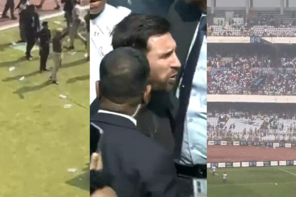 Chaos in Kolkata! Bottles thrown, banners vandalised: Lionel Messi forced to exit Salt Lake Stadium early – WATCH