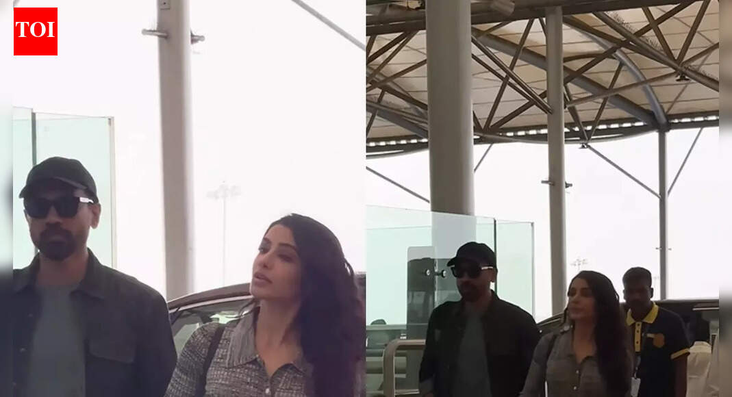 Samantha Ruth Prabhu and Raj Nidimoru’s first public appearance post marriage; Couple spotted at Hyderabad airport