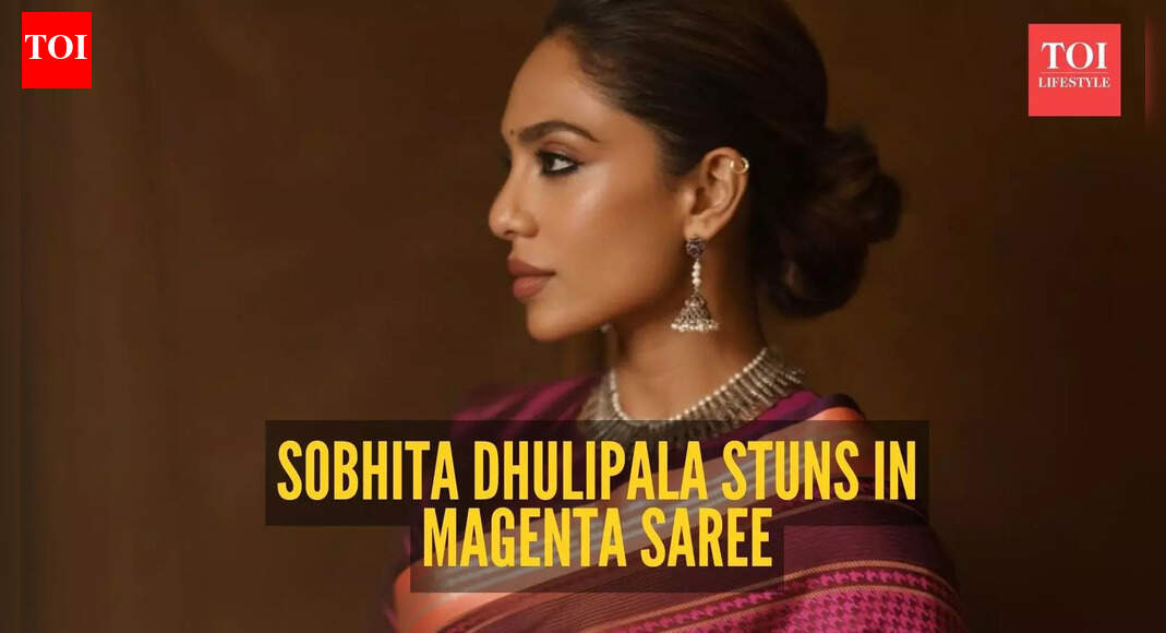 Sobhita Dhulipala’s magenta saree look is proof you don’t need gold to look regal