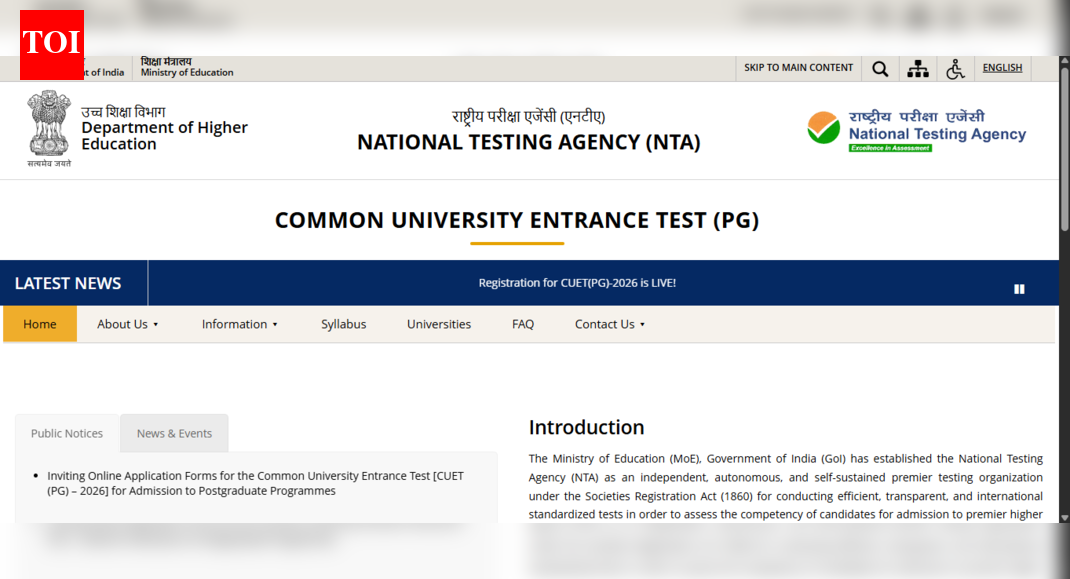 CUET PG 2026: Check detailed exam pattern, marking scheme and key dates here