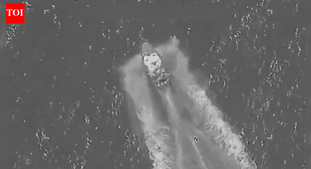 Watch: US conducts strikes on 3 suspected narco-trafficking vessels; video shows ‘kinetic strike’
