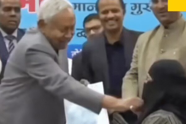 NEW DELHI: Bihar chief minister Nitish Kumar on Monday triggered a controversy after he pulled the hijab of a woman doctor during an appointment letter distribution programme.A video shared by the Rashtriya Janata Dal (RJD) on X shows Nitish on stage alongside deputy chief minister Samrat Choudhary and health minister Mangal Pandey.The incident took place at a programme held at the chief minister’s residence, where appointment letters were being distributed to newly recruited AYUSH doctors.When it was the turn of Nusrat Parveen, who had arrived with her face covered with a hijab, Nitish frowned and exclaimed, “What is this?”Standing on a raised platform, Nitish then bent down and pulled the hijab down. The visibly flustered appointee was soon pulled aside by an official present at the event, while d CM Samrat Choudhary, standing beside Kumar, was seen tugging at his sleeve in an apparent attempt to restrain him.The incident drew sharp reactions from the opposition, with questions raised about Nitish Kumar’s conduct and mental health.Sharing the video on X, the RJD wrote, “What has happened to Nitish Ji? Has his mental state completely deteriorated, or has Nitish Babu now become a 100 per cent member of the Rashtriya Swayamsevak Sangh?”Reacting to the incident, RJD MP Manoj Jha said the visuals were unsettling and raised serious concerns.“I have seen the visuals and they were unsettling. The Deputy CM even tried to stop him. It should be a matter of concern. As someone who has grown up in Bihar, I am worried that such visuals do not give a good message and raise several doubts,” Jha said.The Congress also attacked the Bihar chief minister, calling the act “vile.”“This is Bihar’s chief minister Nitish Kumar. Look at his shamelessness—a female doctor had come to collect her appointment letter, and Nitish Kumar pulled off her hijab. A man occupying the highest position in Bihar is openly indulging in such a vile act,” the party said in a post on X.“Nitish Kumar should immediately resign for this disgusting behaviour. This vileness is unforgivable,” it added.Congress MP Sukhdeo Bhagat also condemned the incident, accusing the chief minister of violating traditions and faith.“This does not seem appropriate from any angle. Treating a woman like this is condemnable,” Bhagat said.Shiv Sena MP Priyanka Chaturvedi also criticised the act, saying no one should be allowed to publicly humiliate an adult woman.“It is her dignity and knowledge of being an equal that makes her stand there to receive the acknowledgement she deserves. No father figure, CM, PM, brother or husband should be allowed to publicly humiliate an adult, educated woman for her choice of dress,” she wrote on X.According to the Chief Minister’s Office, the appointees included 685 Ayurveda doctors, 393 homeopaths and 205 practitioners of the Unani system of medicine.Of them, 10 appointees received their job letters in person from Kumar, while the rest were issued appointment letters online.About the AuthorTOI News DeskThe TOI News Desk comprises a dedicated and tireless team of journalists who operate around the clock to deliver the most current and comprehensive news and updates to the readers of The Times of India worldwide. With an unwavering commitment to excellence in journalism, our team is at the forefront of gathering, verifying, and presenting breaking news, in-depth analysis, and insightful reports on a wide range of topics. The TOI News Desk is your trusted source for staying informed and connected to the ever-evolving global landscape, ensuring that our readers are equipped with the latest developments that matter most.”Read MoreEnd of ArticleFollow Us On Social MediaVideosIndia Slams Pakistan As ‘Global Epicentre Of Terror’, Vows To Counter Pak-Sponsored Attacks At UNNIA Names Pakistani Handler Sajid Jatt In Pahalgam Terror Attack ChargesheetIndian Army Displays Turkish Yiiha Drone Used By Pakistan During Operation SindoorPM Modi Arrives In Jordan, Receives Warm Welcome By Indian Diaspora In AmmanUS Starts Mandatory Social Media Checks For H-1B Visas Leaving Indian Professionals Most ExposedBJP’s Succession Script Repeats: Why Nitin Nabin Is Working President, And Not Nadda’s ReplacementEnd Of MGNREGA? What VB–G Ram G Means For Rural Workers, Farmers And Viksit Bharat PlanFrom Missiles To Torpedoes, DRDO Outlines India’s Big Defence Push For Near-Term Battlefield EdgePM Modi Begins Jordan, Ethiopia, Oman Tour To Boost Ancient Ties, Expand India’s Global South RoleIndian Diaspora Members Prepare Cultural Performances Ahead Of PM Modi’s Jordan Visit123PhotostoriesDo you want recognition in the Sun year 2026? Do these spiritual practicesIs someone watching over you? 7 ways the divine makes it obviousCountries where social media is banned for children9 South Indian rice dishes that make breakfast wholesome and comforting8 foods the British Royals strictly avoid and whyWhich is the best day to observe fast based on your date of birth?Ankita Lokhande-Vicky Jain to Mouni Roy-Suraj Nambiar: TV stars who married outside showbiz89 and thriving: 6 simple tips for healthy eating and longevity from nutrition expert Marion NestleFrom corpse flowers to blood grass: 7 plants that look supernatural but are realMrunal Thakur embraces her ‘Purna Marathi’ side in a timeless Paithani saree123Hot Picksilia TopuriaCorona RemediesJetBlue flight VenezuelaGold rate todaySilver rate todayPublic Holidays NovemberBank Holidays NovemberTop TrendingJosh AllenAuston MatthewsVanessa BryantLeBron JamesBukayo Saka and Tolami Benson Net WorthConnor McDavidTomi LahrenAdolis GarciaDeante Ayton MomBrock McGillis