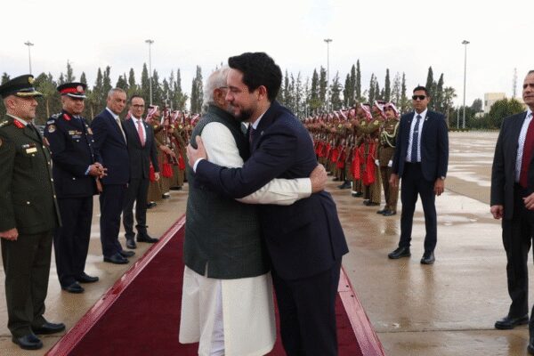 Prime Minister Narendra Modi concluded a productive two-day visit to Jordan, marking 75 years of diplomatic ties. Discussions with King Abdullah II and Crown Prince Al-Hussein bin Abdullah II strengthened cooperation in renewable energy, water management, and digital transformation. The visit underscored the warm and growing India-Jordan partnership. In a warm gesture, PM Modi hugs Crown Prince Al-Hussein bin Abdullah II (Image/X@narendramodi)  NEW DELHI: Prime Minister Narendra Modi on Tuesday concluded his landmark two-day visit to Jordan, marking 75 years of diplomatic relations between the two countries. He thanked Crown Prince Al-Hussein bin Abdullah II for personally bidding him farewell at the airport, calling the visit “immensely productive”.Sharing departure photographs on X, the Prime Minister said the visit had further strengthened India-Jordan ties across key sectors, while also acknowledging the rare diplomatic gesture shown by the Jordanian leadership.In his post, PM Modi wrote: “My visit to Jordan has been immensely productive. I thank His Majesty King Abdullah II and the people of Jordan for their exceptional friendship.Our discussions have strengthened the India-Jordan partnership across key areas such as renewable energy, water management, digital transformation, cultural exchanges and heritage cooperation. IPL Auction 2026MI, RR, CSK, KKR: As it happened – How Green became a ‘Knight’ after intense bidding warIPL Auction: After Rs 25.2cr Green splurge, KKR land Pathirana for Rs 18cr; Bishnoi to RR for Rs 7.2crIPL 2026 team and squad List: Updated players for all 10 Teams; who got whomThe outcomes we have achieved together will open new avenues for progress and prosperity for our citizens.Am also thankful to His Royal Highness Crown Prince Al-Hussein bin Abdullah II for coming to the airport as I leave Jordan.”Earlier during the visit, the Prime Minister held delegation-level talks with King Abdullah II at the Husseiniya Palace in Amman, where both leaders reviewed the full spectrum of bilateral relations and exchanged views on regional developments, including Gaza and counter-terrorism cooperation.PM Modi praised Jordan’s firm stand against terrorism and extremism, recalling past engagements with the King on global platforms. He also highlighted Jordan’s constructive role in promoting regional stability and moderation.During his stay, PM Modi described his interaction with the Crown Prince as meaningful and forward-looking. In another post, the Prime Minister said he was impressed by the Crown Prince’s contributions to youth development, sports, space, innovation and social welfare.“During my visit to Jordan, I had the honor of an extended meeting with His Royal Highness Crown Prince Al-Hussein bin Abdullah II. His passion for Jordan’s progress is clearly evident… which is truly commendable. I wish him every success in his endeavors aimed at bolstering Jordan’s path of growth,” PM Modi wrote.In a rare gesture underscoring the warmth of ties, the Crown Prince personally drove PM Modi to the Jordan Museum, where the Prime Minister was briefed on the country’s history and cultural heritage. PM Modi later thanked the Crown Prince for presenting various aspects of Jordan’s heritage during the visit.This is Prime Minister Modi’s first full-fledged bilateral visit to Jordan. He had earlier transited through the country in February 2018 while en route to the State of Palestine.“Even though it was a transit visit, exceptional courtesies were accorded to him by His Majesty the King, making it more than just a transit visit. The current full bilateral visit is taking place after an interval of 37 years. India and Jordan share warm and friendly relations marked by mutual trust and goodwill. The relationship spans political, economic and defence cooperation, as well as strong people-to-people ties,” Ministry of External Affairs (MEA) Secretary (South) Neena Malhotra said ahead of the visitIndia and Jordan maintain strong economic and strategic ties, with bilateral trade nearing USD 2.9 billion and cooperation spanning fertilisers, pharmaceuticals, IT, healthcare, defence and renewable energy. Jordan is also a key supplier of phosphates and potash to India.The visit to Jordan was the first leg of PM Modi’s four-day, three-nation tour. He will next travel to Ethiopia, followed by Oman, as India seeks to deepen engagement with partners across West Asia and Africa.About the AuthorTOI News DeskThe TOI News Desk comprises a dedicated and tireless team of journalists who operate around the clock to deliver the most current and comprehensive news and updates to the readers of The Times of India worldwide. With an unwavering commitment to excellence in journalism, our team is at the forefront of gathering, verifying, and presenting breaking news, in-depth analysis, and insightful reports on a wide range of topics. The TOI News Desk is your trusted source for staying informed and connected to the ever-evolving global landscape, ensuring that our readers are equipped with the latest developments that matter most.”Read MoreEnd of ArticleFollow Us On Social MediaVideosPM Modi Pitches New Economic Corridor As King Abdullah Praises India’s Growth At Jordan Forum MeetPriyanka Gandhi Targets VB-G RAM G Bill Over MGNREGA, Blasts Centre’s Name Change TacticsSonia Gandhi Targets Modi Govt On ASHA, Anganwadi Workers In Rajya SabhaNational Herald Case: Court Declines To Act On ED Chargesheet, Congress Claims Truth Has PrevailedEverything Fine, Says Shashi Tharoor After Skipping Congress Rally Amid Growing Speculation of RiftDelhi-Agra Expressway Crash: Multiple Buses Catch Fire, 4 Dead, 25 InjuredPM Modi Praises Jordan’s Fight Against Terrorism As India And Jordan Strengthen Strategic RelationsIndia Slams Pakistan As ‘Global Epicentre Of Terror’, Vows To Counter Pak-Sponsored Attacks At UNNIA Names Pakistani Handler Sajid Jatt In Pahalgam Terror Attack ChargesheetIndian Army Displays Turkish Yiiha Drone Used By Pakistan During Operation Sindoor123Photostories10 words people googled the most in 2025 as per Google Trends reportMumbai–Pune: Where Shivaji once triumphed, engineers now build India’s tallest cable-stayed bridge8 common mistakes people mostly commit while worshipping the Tulsi plantFrom Akshaye Khanna, Emraan Hashmi, Madhuri Dixit: 2025 saw Bollywood’s favourite actors return to theatres and capture audience attention againDeadly, congested, chaotic: 27km Salem-Kochi highway stretch faces urgent overhaulFSSAI launches egg safety drive: What is it and how it is going to help customersVijay Diwas 2025: 6 powerful quotes honouring our brave soldiers !Things To Avoid On Your Birthday According To Your Birth DateLost, tired, angry: Scenes of confusion as Bengaluru (KIA) airport enforces new cab pickup zonesChennai’s Anna Nagar parking revamp to add 2,100 marked bays, ease congestion and curb roadside chaos123Hot Picksilia TopuriaCorona RemediesJetBlue flight VenezuelaGold rate todaySilver rate todayPublic Holidays NovemberBank Holidays NovemberTop TrendingJosh AllenAuston MatthewsVanessa BryantJalen Hurts Wife Net WorthBukayo Saka and Tolami Benson Net WorthConnor McDavidVenkatesh iyerMatheesha PathiranaSOF ICO resultFortnite Bleach Characters