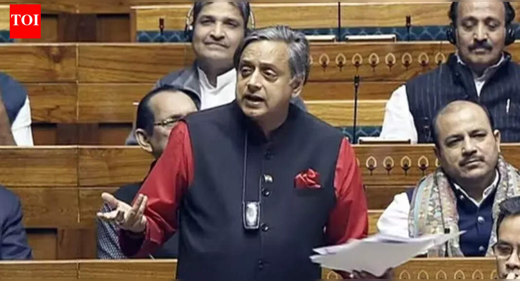 . File photo NEW DEHI: Congress on Tuesday protested both inside and outside Parliament against the “anti-people” G RAM G bill, with its MP Shashi Tharoor – who the party has accused of being soft on BJP – taking a dig at the governmentt in Lok Sabha by recalling an old Bollywood number – “dekho o deewano (tum) ye kaam na karo, Ram ka naam badnam na karo”.Sounding the bugle of “sansad to sadak” fight against the rural employment gurantee bill, Congress’s Rahul Gandhi alleged that PM Narendra Modi wants to target the secure livelihood of the poor after destroying the future of India’s youth through massive unemployment. He said saddling states with 40% financial burden will destroy the foundational principles of the job guarantee scheme – right to work, full central support for wages and 3/4th for material costs and autonomy to villages to decide development works.IPL Auction 2026IPL Auction 2026: Full list of sold and unsold players for all teamsIPL 2026 team and squad List: Updated players for all 10 Teams; who got whomThe prime minister has “deep dislike” for the rights of the poor, and MGNREGA is a living embodiment of Gandhi’s vision of ‘gram swaraj’ as a lifeline for crores of rural Indians, Rahul said. “To remove the name of Mahatma Gandhi is to strip the bill of its moral compass and historical legitimacy,” Tharoor said in Lok Sabha.End of ArticleFollow Us On Social MediaVideosPM Modi Holds Talks With Abiy Ahmed Ali, India-Ethiopia Ties Elevated To Strategic PartnershipLok Sabha Erupts Over MGNREGA: Priyanka Gandhi, Tharoor Slam VB‑G RAM G Bill, Shivraj Singh RespondsEx-Maharashtra CM Prithviraj Chavan’s ‘Op Sindoor’ Remark Sparks Row, BJP Hits BackFrom Jordan To Ethiopia: How PM Modi’s Viral Car Diplomacy Is Redefining Diplomatic OpticsBondi Beach Shooting: Terrorists’ Origin Mystery Deepens As Indian Passport, Hyderabad Link EmergesIn Israel, Jaishankar Condoles Sydney Attack Targeting Jews, Sends Zero Tolerance on Terror MessagePM Modi Lands In Addis Ababa, Indian Diaspora In Ethiopia Awaits To Meet PMFrom Kolkata Chaos to Delhi Celebration: Lionel Messi’s G.O.A.T India Tour At A GlancePM Modi Pitches New Economic Corridor As King Abdullah Praises India’s Growth At Jordan Forum MeetPriyanka Gandhi Targets VB-G RAM G Bill Over MGNREGA, Blasts Centre’s Name Change Tactics123PhotostoriesBaghban, Hum Saath Saath Hain, Kabhi Alvida Naa Kehna where family and love demand courage and sacrifice4 common fruits and their parts to avoid and why9 fruits and vegetables that are the best sources of ironFrom frilled lizards to Mandrills: 5 cool animals that stand out from the othersHow to make Beetroot Pulao for weekday dinner during winterIs Your Ruling Planet Upset With You? Watch These Warning SignsShakira makes a case for sustainable fashion as she re-wears Gaurav Gupta couture for a milestone performanceFrom a walk-in wardrobe to a bathtub: Debinna Bonnerjee and Gurmeet Choudhary give a glimpse into their aesthetically done white havenTop 10 fastest wealth creators: Which stocks have grown your money the most in the last 5 years? Check List10 world leaders and their favourite foods123Hot Picksilia TopuriaCorona RemediesJetBlue flight VenezuelaGold rate todaySilver rate todayPublic Holidays NovemberBank Holidays NovemberTop TrendingRams Fan FallGabrielle UnionVanessa BryantNicholas HumTyreek HillCBSE Class 10 Biology Exam Preparation 2026Bukayo Saka and Tolami Benson Net WorthConnor McDavidZac TaylorTyler Glasnow