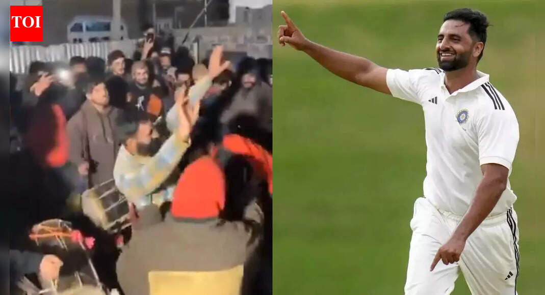 WATCH: Dhols, dances and tears of joy — Baramulla erupts as Auqib Nabi’s IPL dream comes alive
