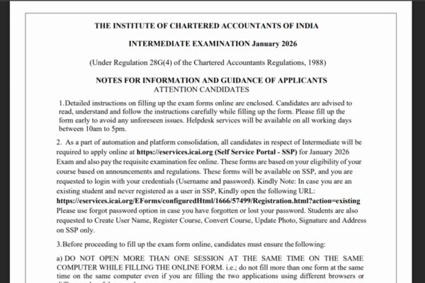 ICAI CA Foundation, Intermediate and Final examinations guidelines released: Check details here