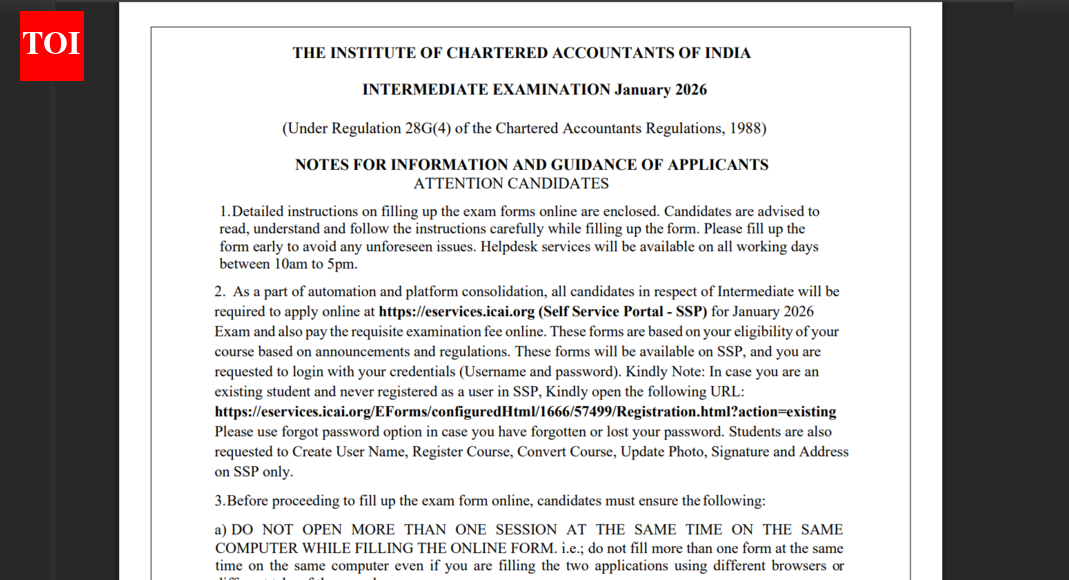 ICAI CA Foundation, Intermediate and Final examinations guidelines released: Check details here